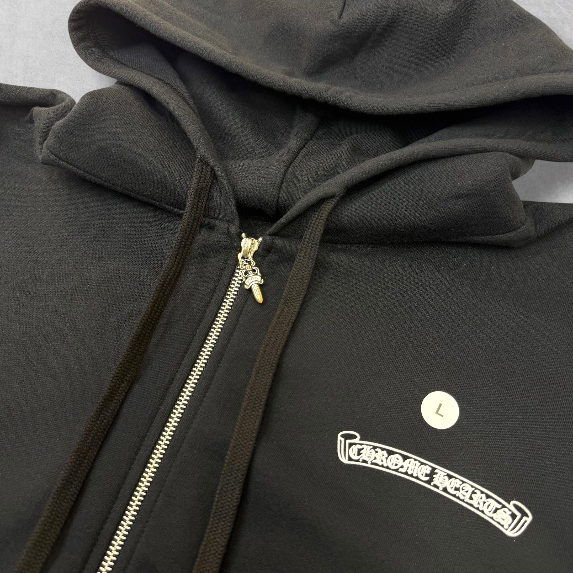 Chrome Hearts Chrome Hearts Scroll Logo Zip Hoodie L Size US L / EU 52-54 / 3 - 5 Thumbnail