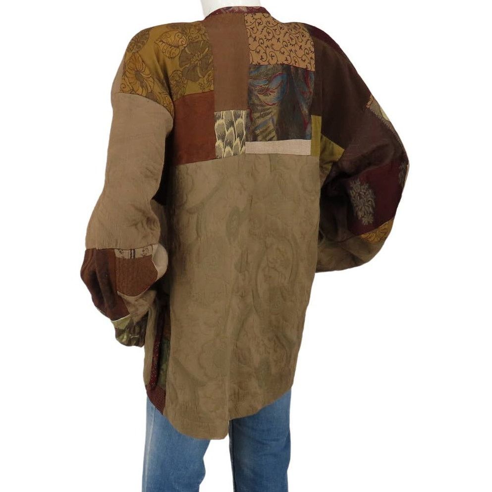 Vintage Vintage Donna Jessica Fabric Patchwork Boho Lagenlook Coat Size XL / US 12-14 / IT 48-50 - 1 Thumbnail