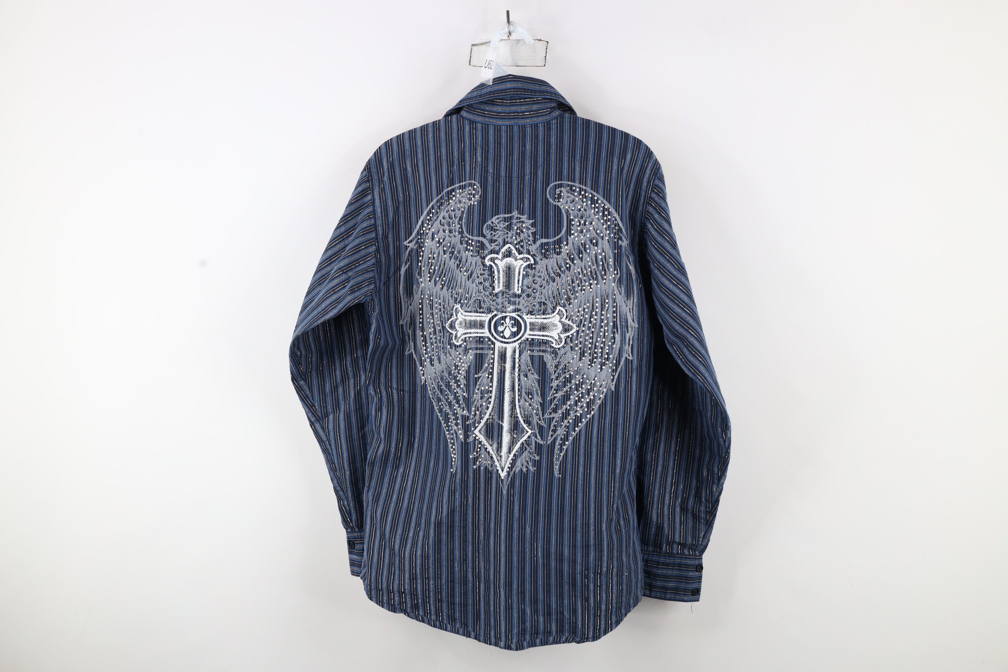 Vintage Vintage 90s Y2K Streetwear Striped MMA UFC Button Shirt Size US M / EU 48-50 / 2 - 11 Thumbnail