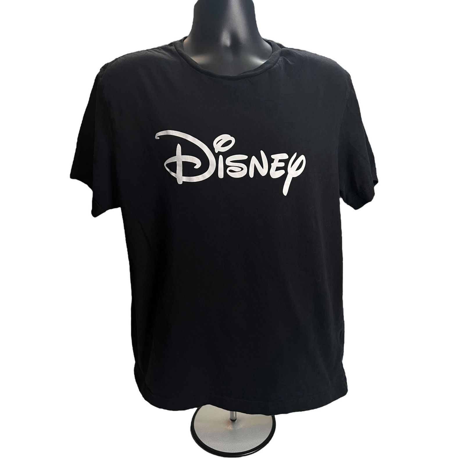 Disney Disney Name Logo x H&M - Graphic Black T-Shirt Size Large Size US L / EU 52-54 / 3 - 1 Thumbnail