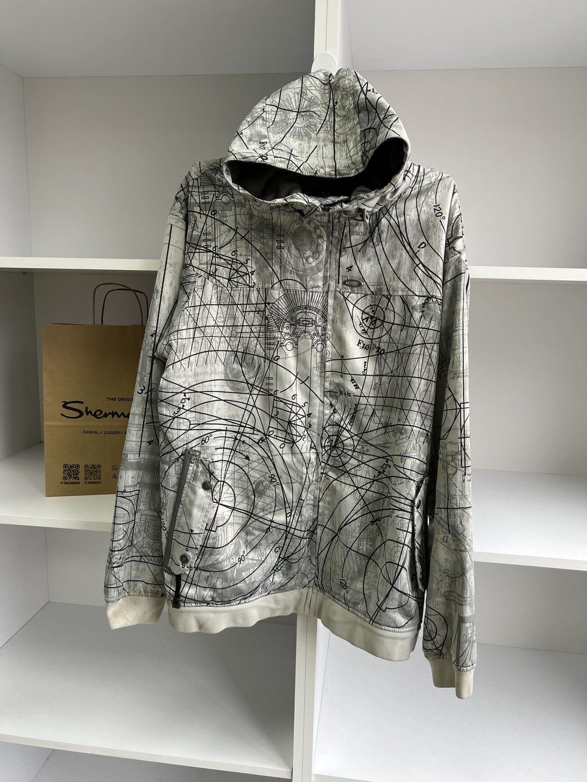 Oakley × Vintage Vintage Limited Edition Oakley Alpha Jacket Silver Pattern Size US XL / EU 56 / 4 - 2 Thumbnail