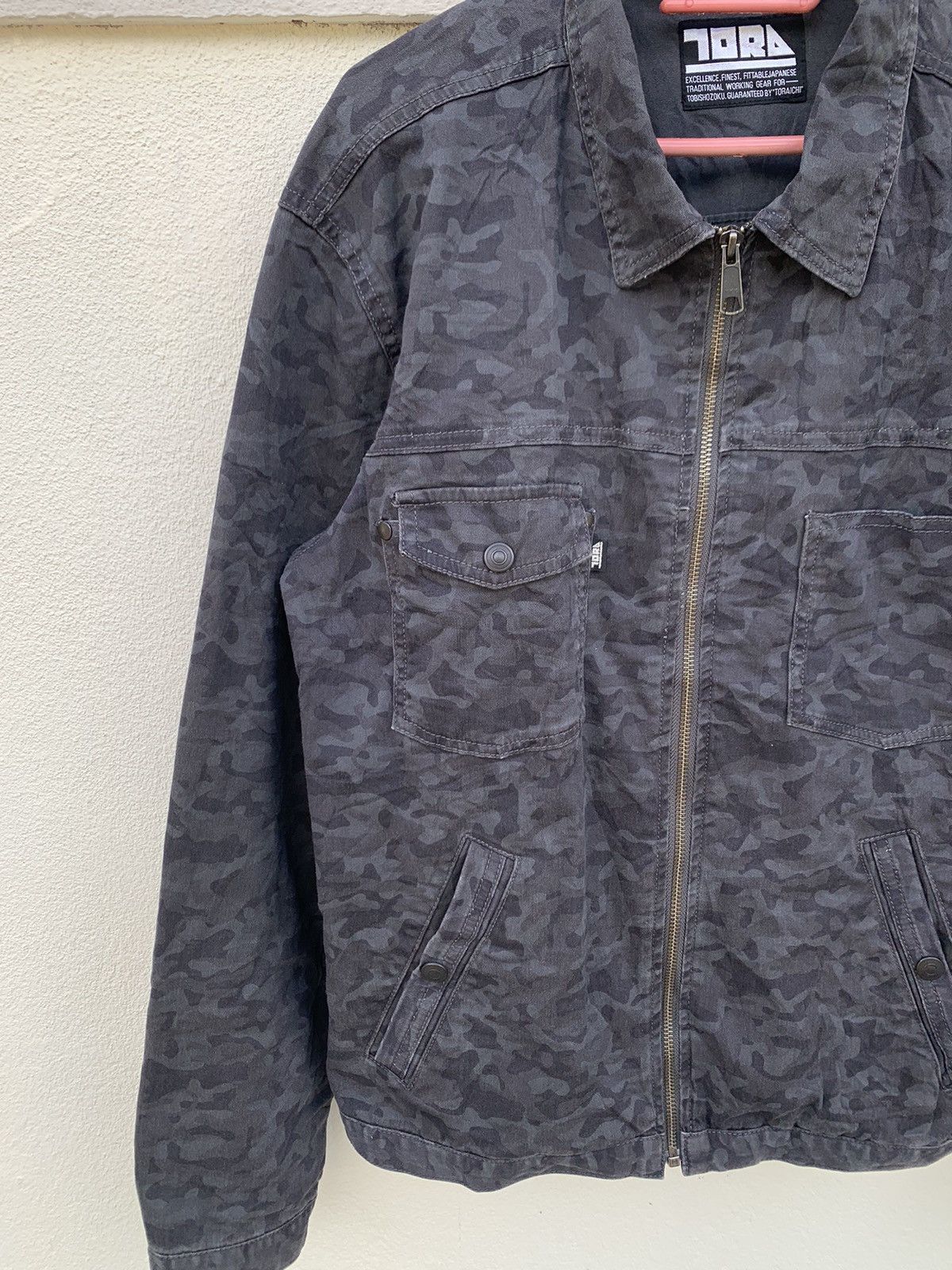 Japanese Brand TORA CAMO JAPANESE TRADITIONAL WORKWEAR JACKET Size US L / EU 52-54 / 3 - 3 Thumbnail