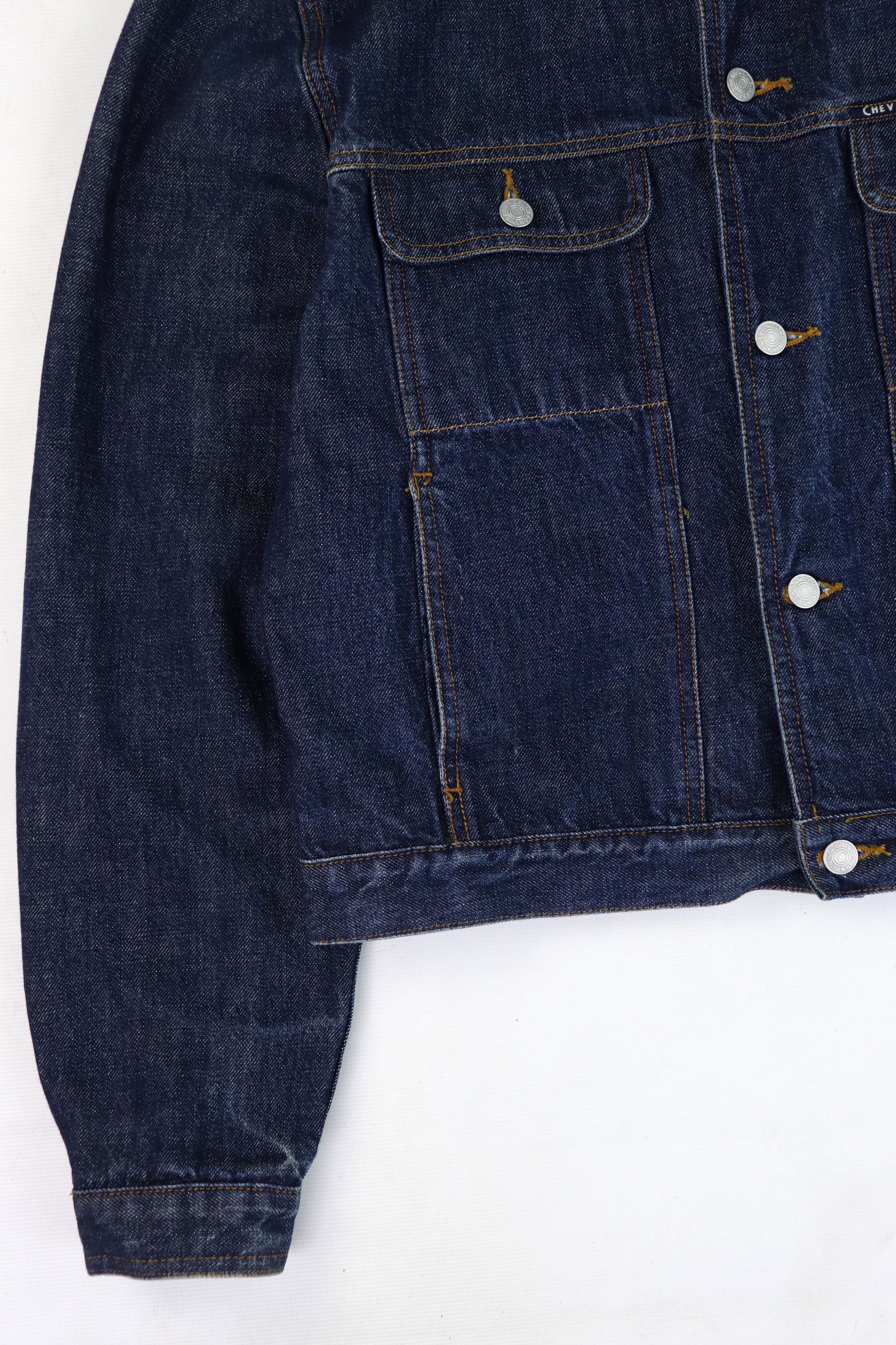 Chevignon CHEVIGNON Vintage Bartack Nippon 14 Indigo Blue Denim Jacket Size US L / EU 52-54 / 3 - 5 Thumbnail
