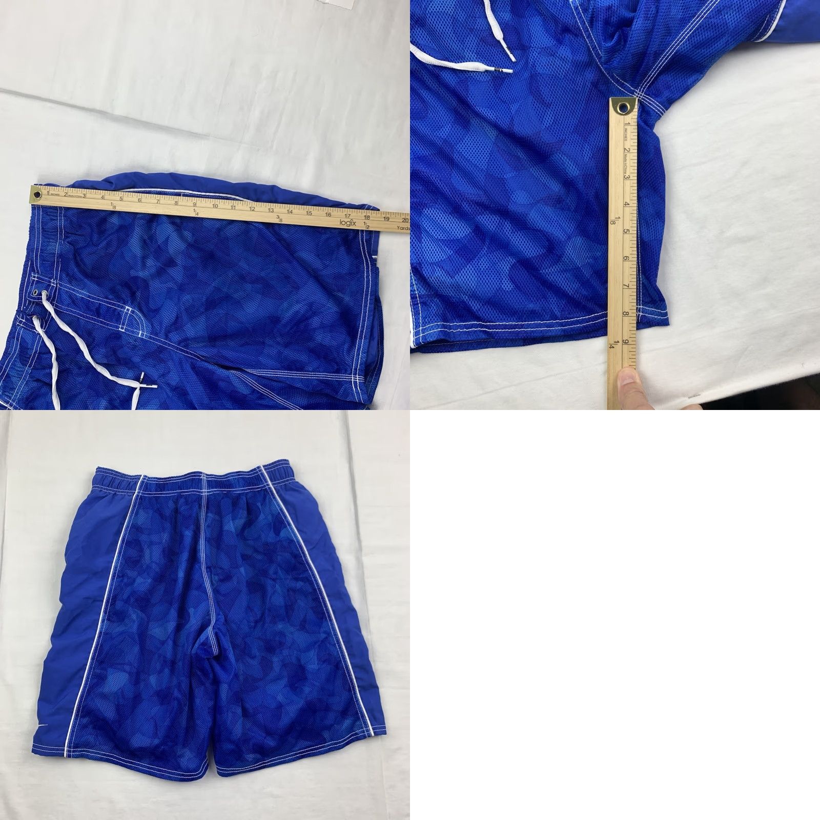 Nike VINTAGE Nike Swim Trunks Bottom Men M Blue Beach 90s Y2K Grunge Swim Shorts Size US 31 - 8 Thumbnail