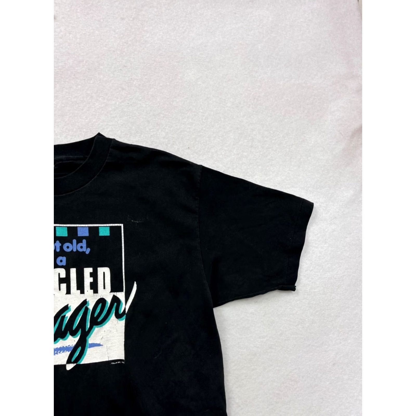 Vintage Mens L Black Graphic T-Shirt Im Not Old Im a Recycled Teenager Mens Size US L / EU 52-54 / 3 - 6 Thumbnail