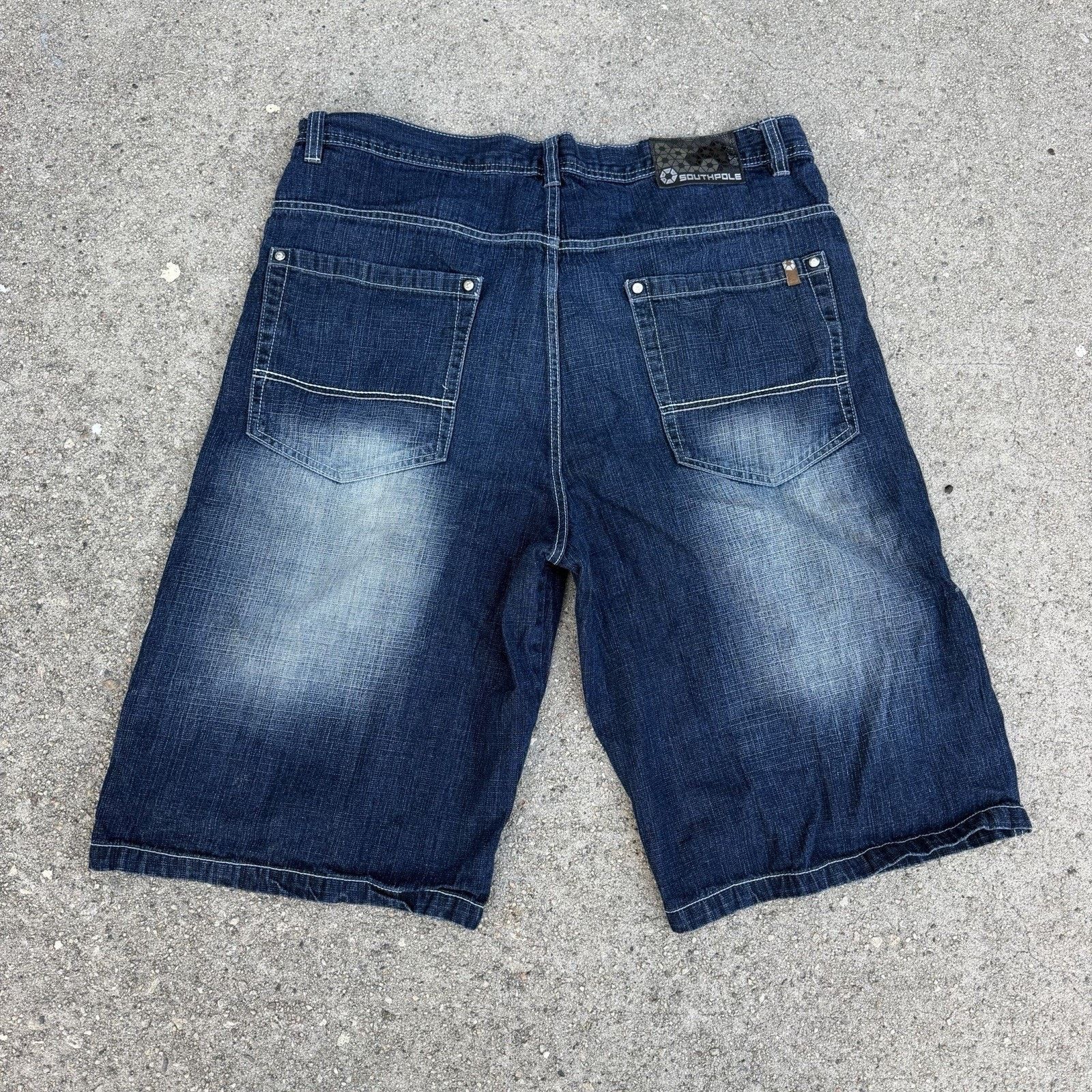 Southpole × Vintage Vintage Y2K Southpole Faded Blue Denim Shorts Size 42 Size US 42 / EU 58 - 2 Thumbnail