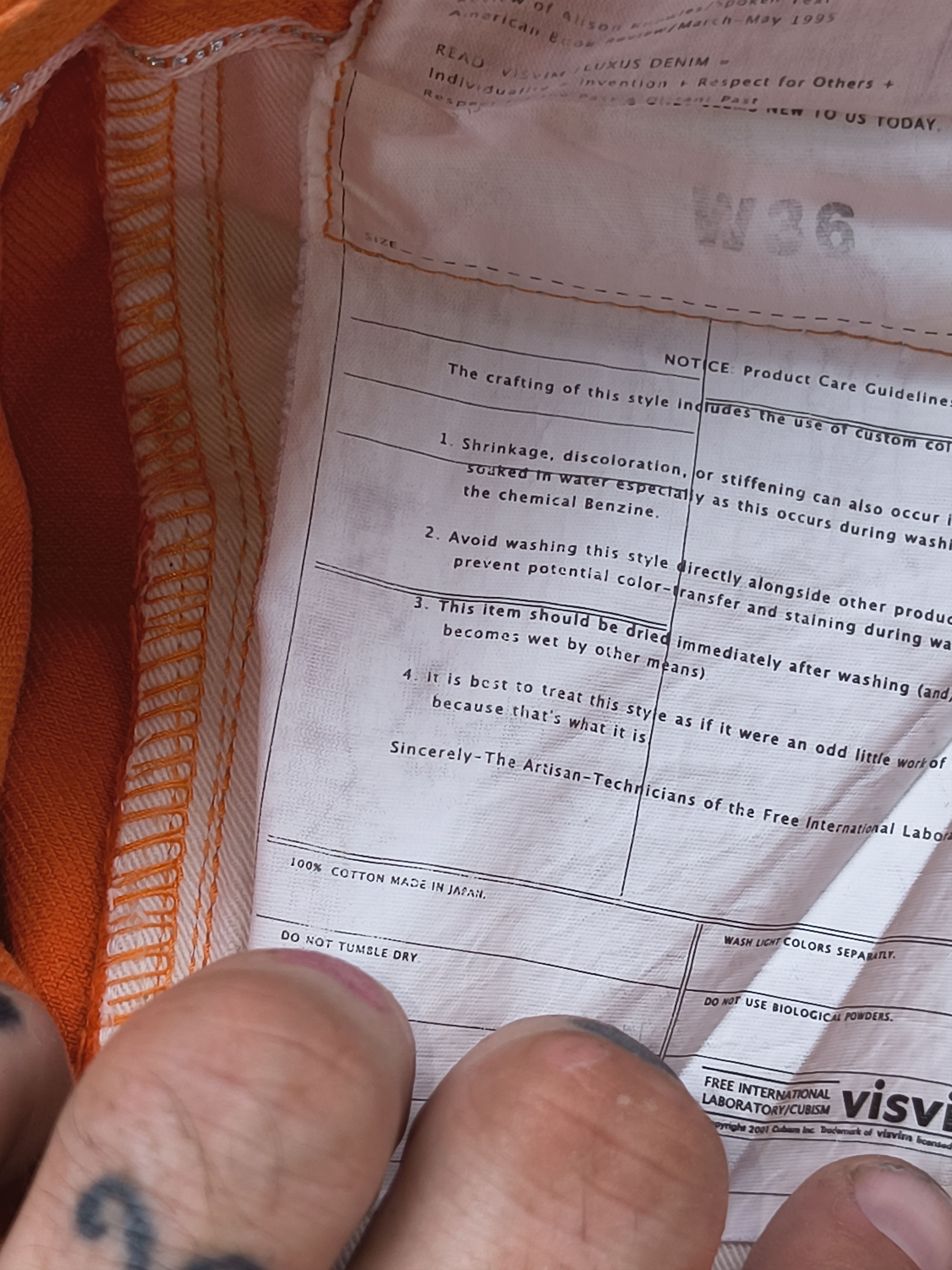 Visvim Visvim orange shorts size 36 handmade very rare Size US 36 / EU 52 - 4 Thumbnail