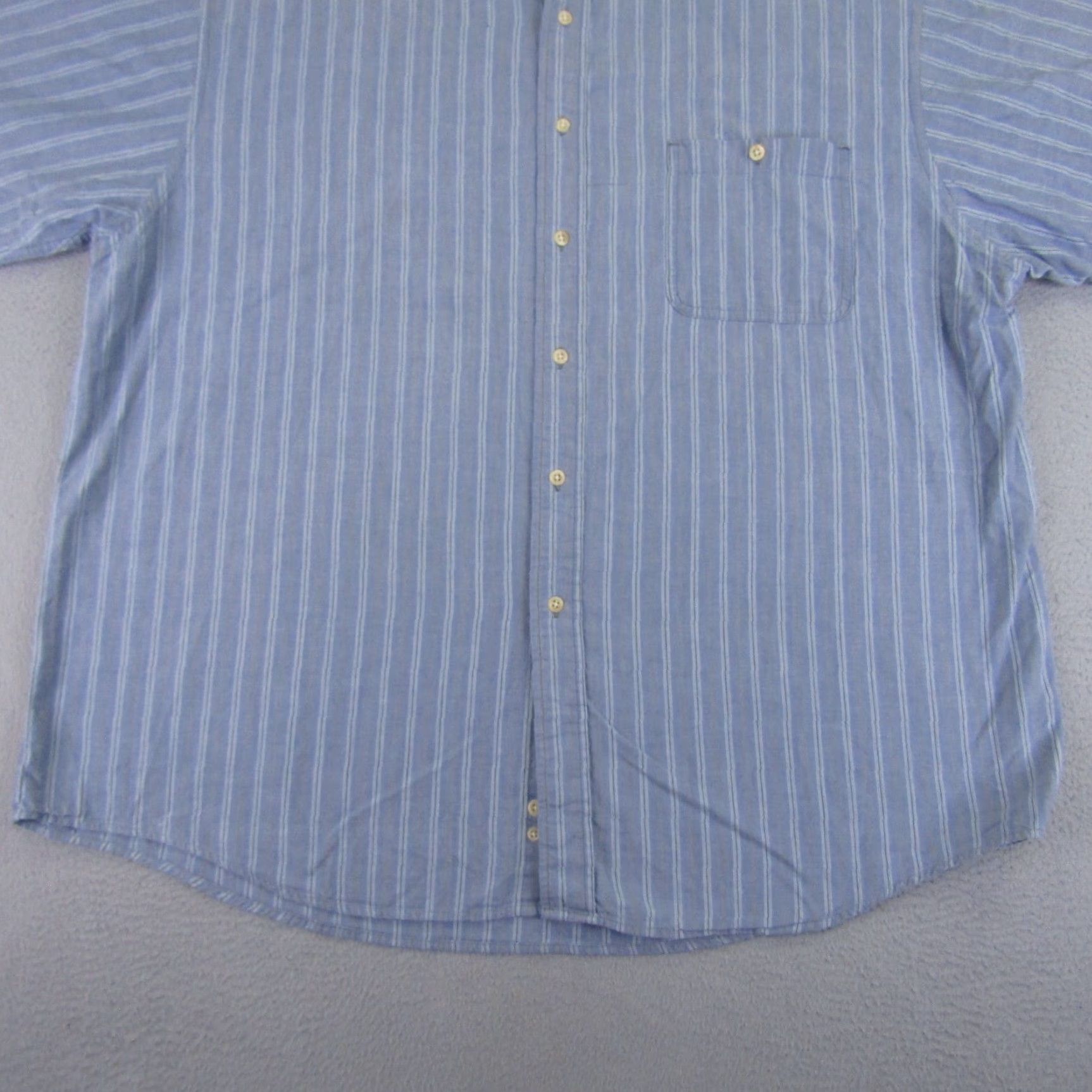 Eddie Bauer VINTAGE Eddie Bauer Shirt Mens XL Blue Stripes Button Up Camp Casual Outdoor Size US XL / EU 56 / 4 - 6 Thumbnail
