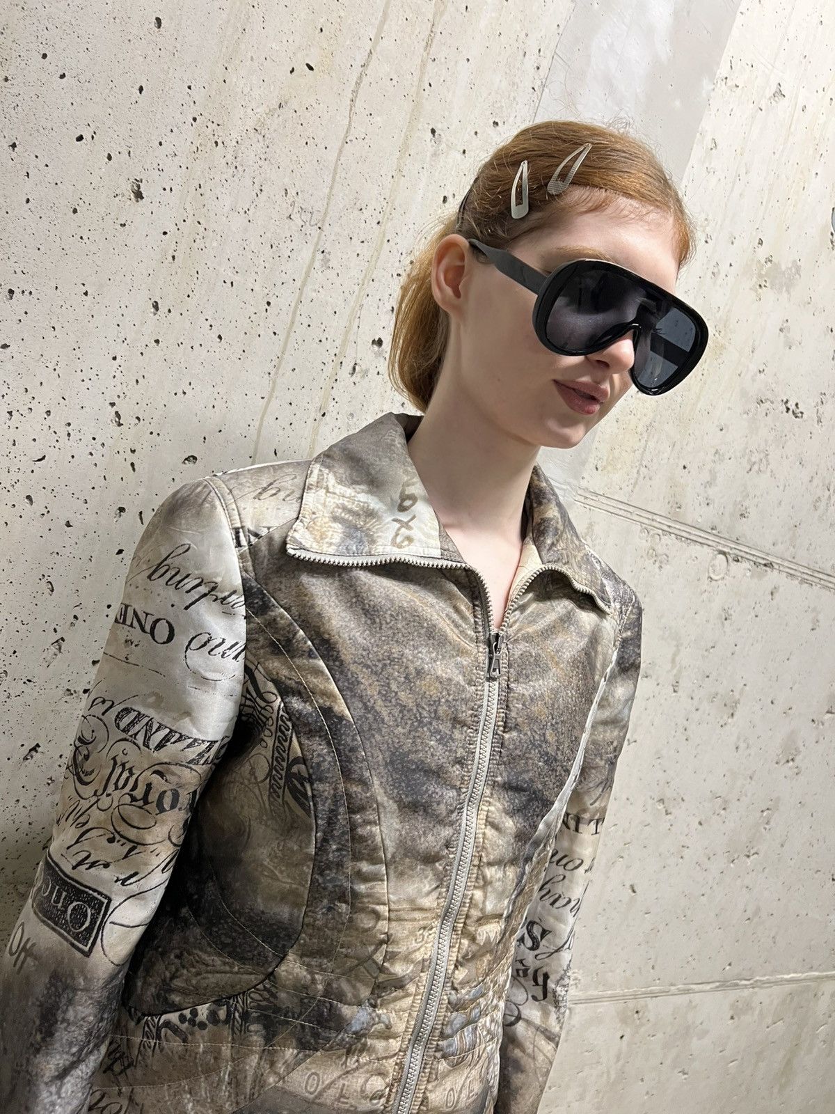 Vintage Avant Garde Overprinted Jacket Size M / US 6-8 / IT 42-44 - 1 Thumbnail