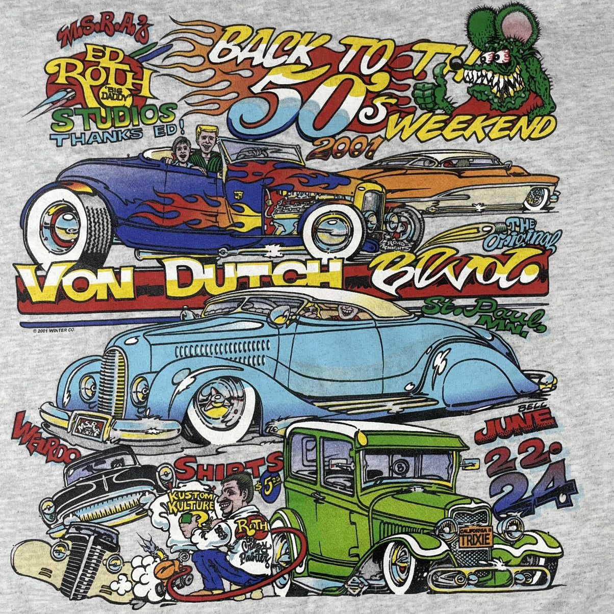 Other Ratfink Ed Roth Studios Vintage 2001 Hot Rod Tshirt Size US XL / EU 56 / 4 - 2 Thumbnail