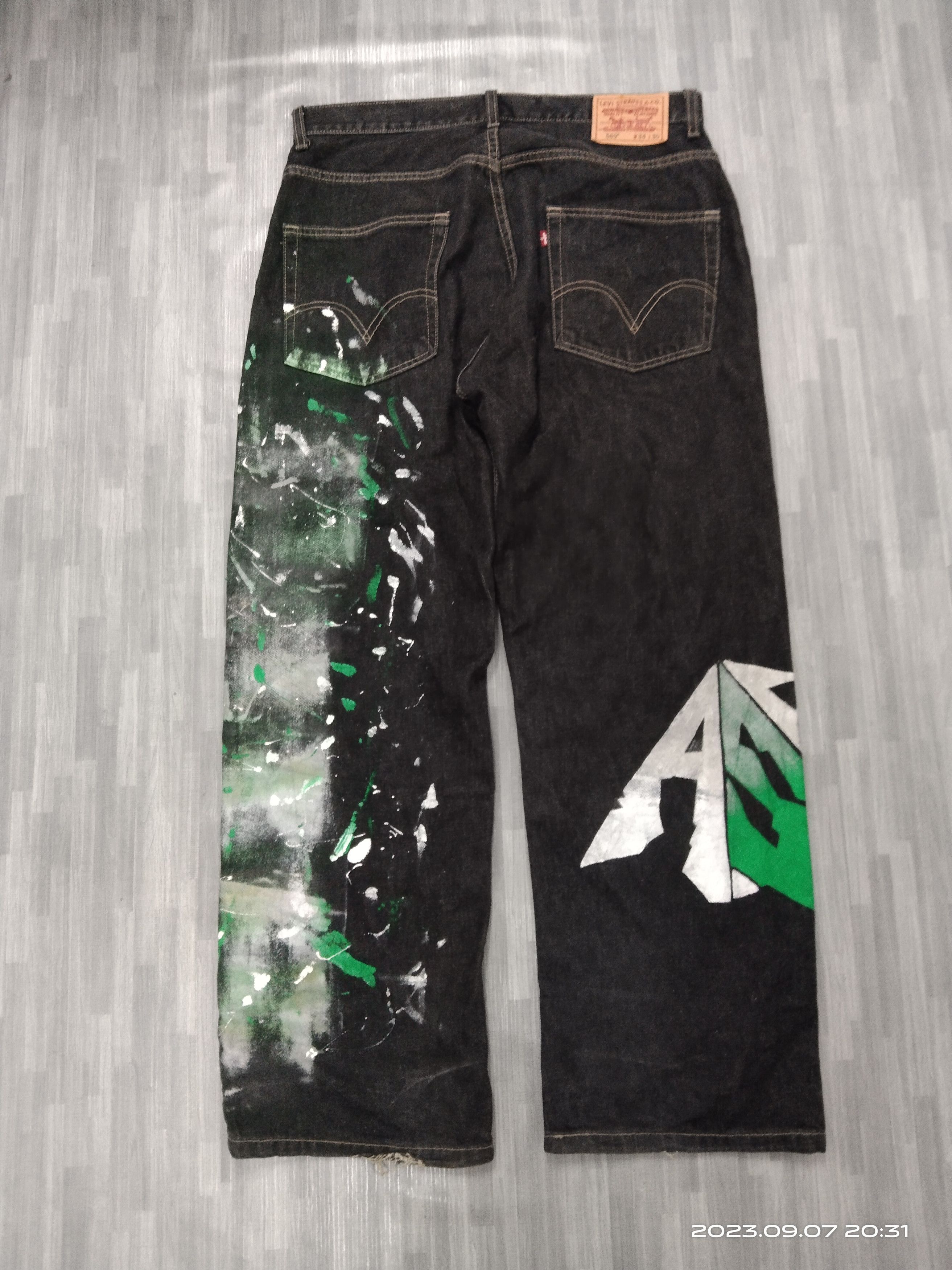 Levi's LEVIS LOOSE SICK SPLATTER DENIM PANTS Size US 34 / EU 50 - 3 Thumbnail