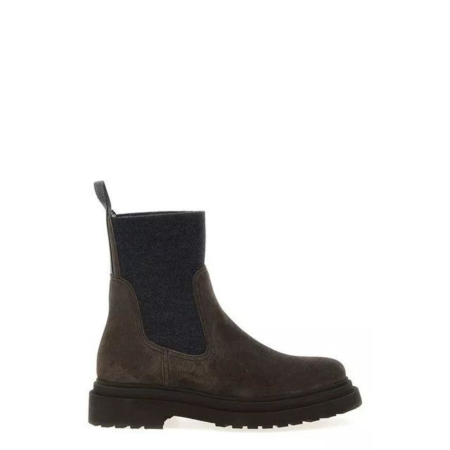 Brunello Cucinelli BRUNELLO CUCINELLI Brown Suede Ankle Boots New & Authentic ( Size US 7 / IT 37 - 5 Thumbnail