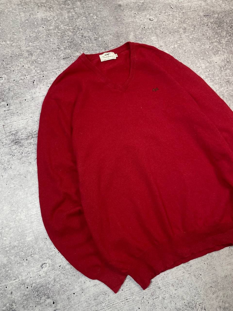 Burberry Vintage Thomas Burberry V Neck Wool Sweater Y2K Size US XXL / EU 58 / 5 - 2 Thumbnail