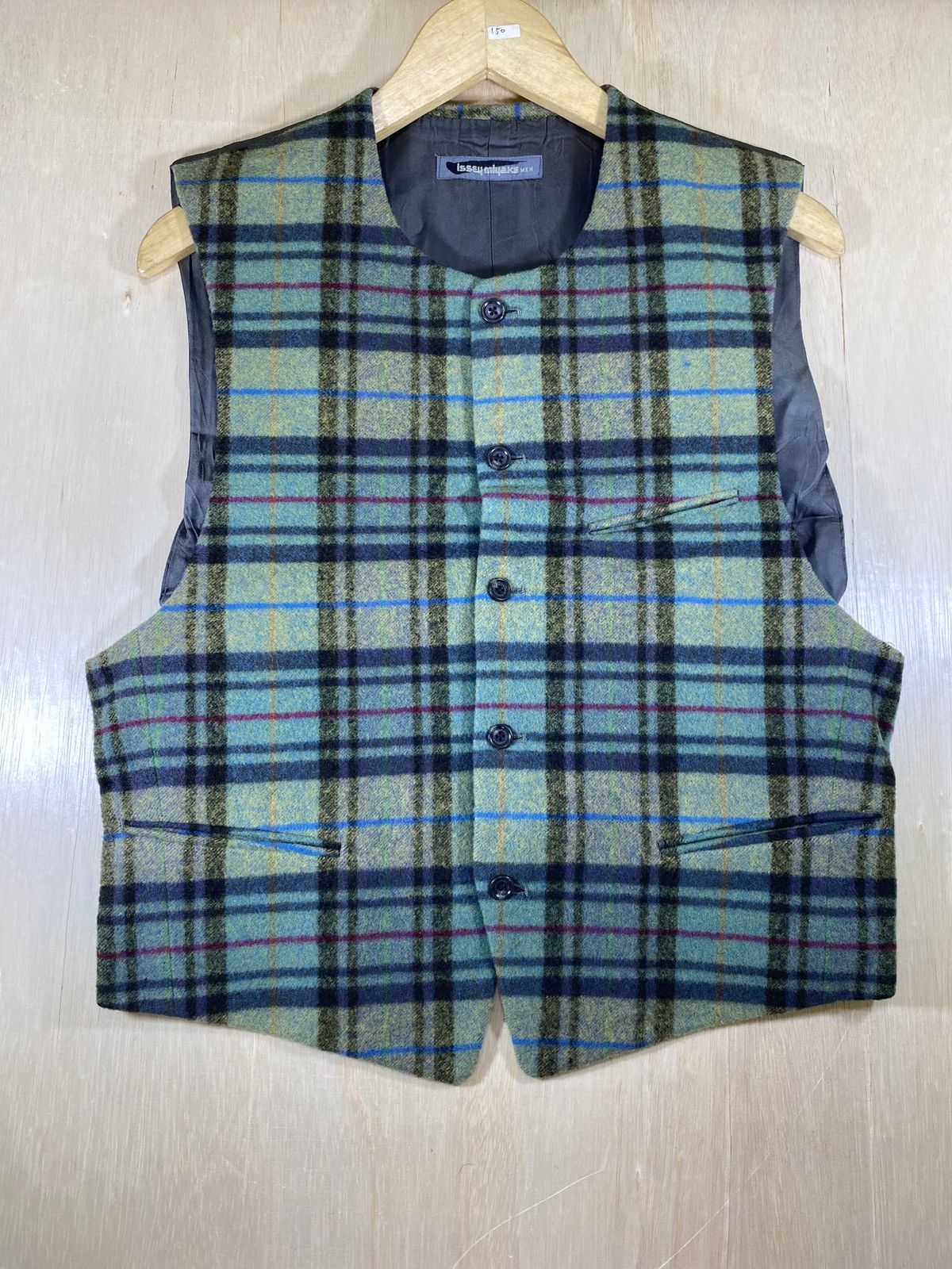 Issey Miyake vest office checker wool Size US M / EU 48-50 / 2 - 1 Thumbnail