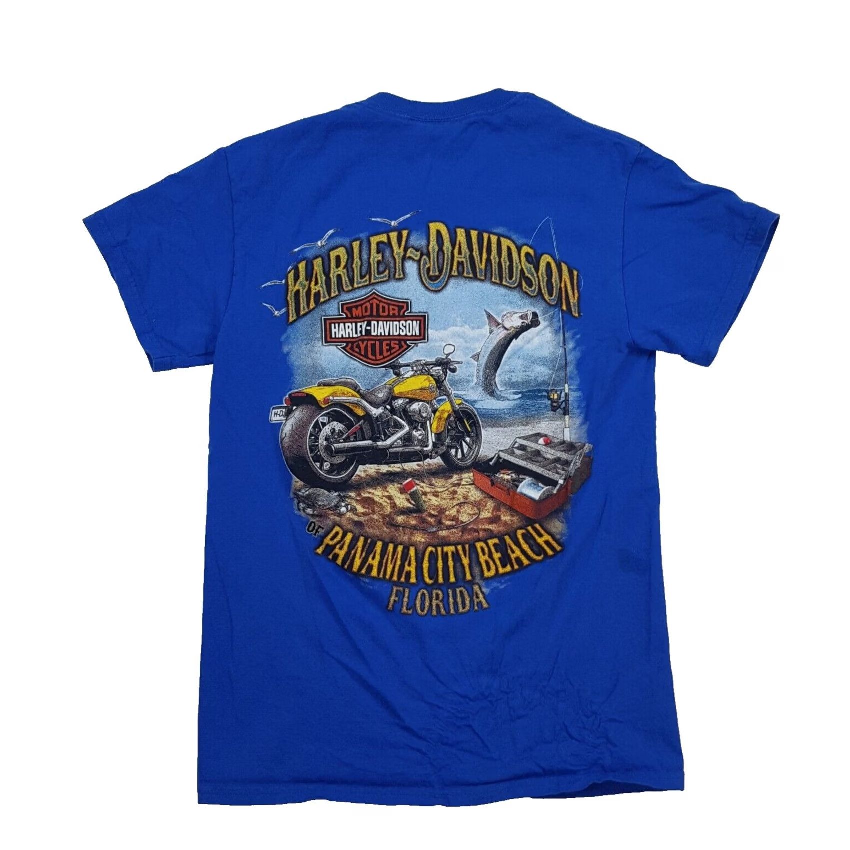 Harley Davidson Harley-Davidson Panama City Beach Size S Biker Motorcycle Retro T Shirt Fish Size US S / EU 44-46 / 1 - 2 Thumbnail