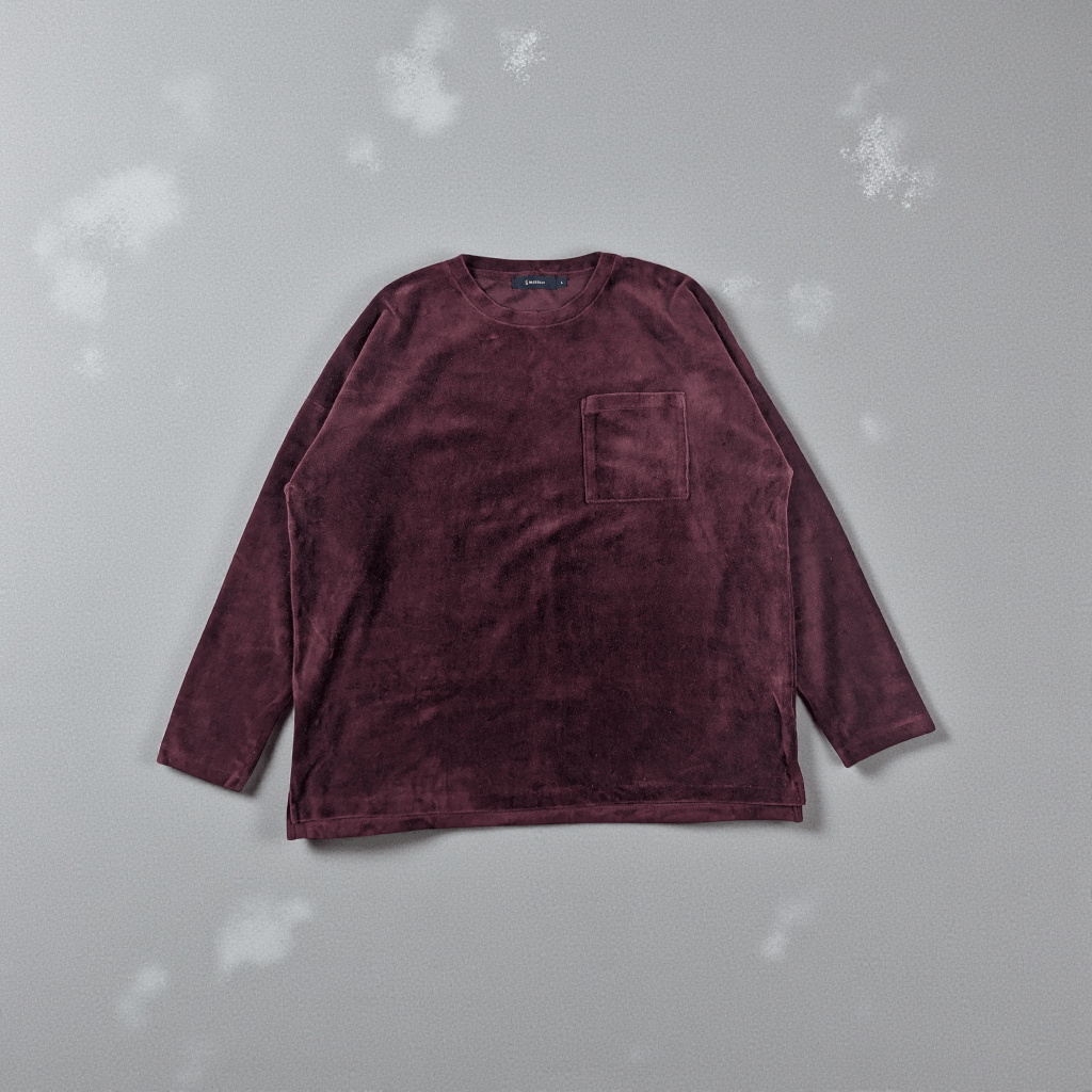 Japanese Brand RAGEBLUE Small Pocket Fleece Velvet Jumper Sweatshirt Size US L / EU 52-54 / 3 - 2 Thumbnail