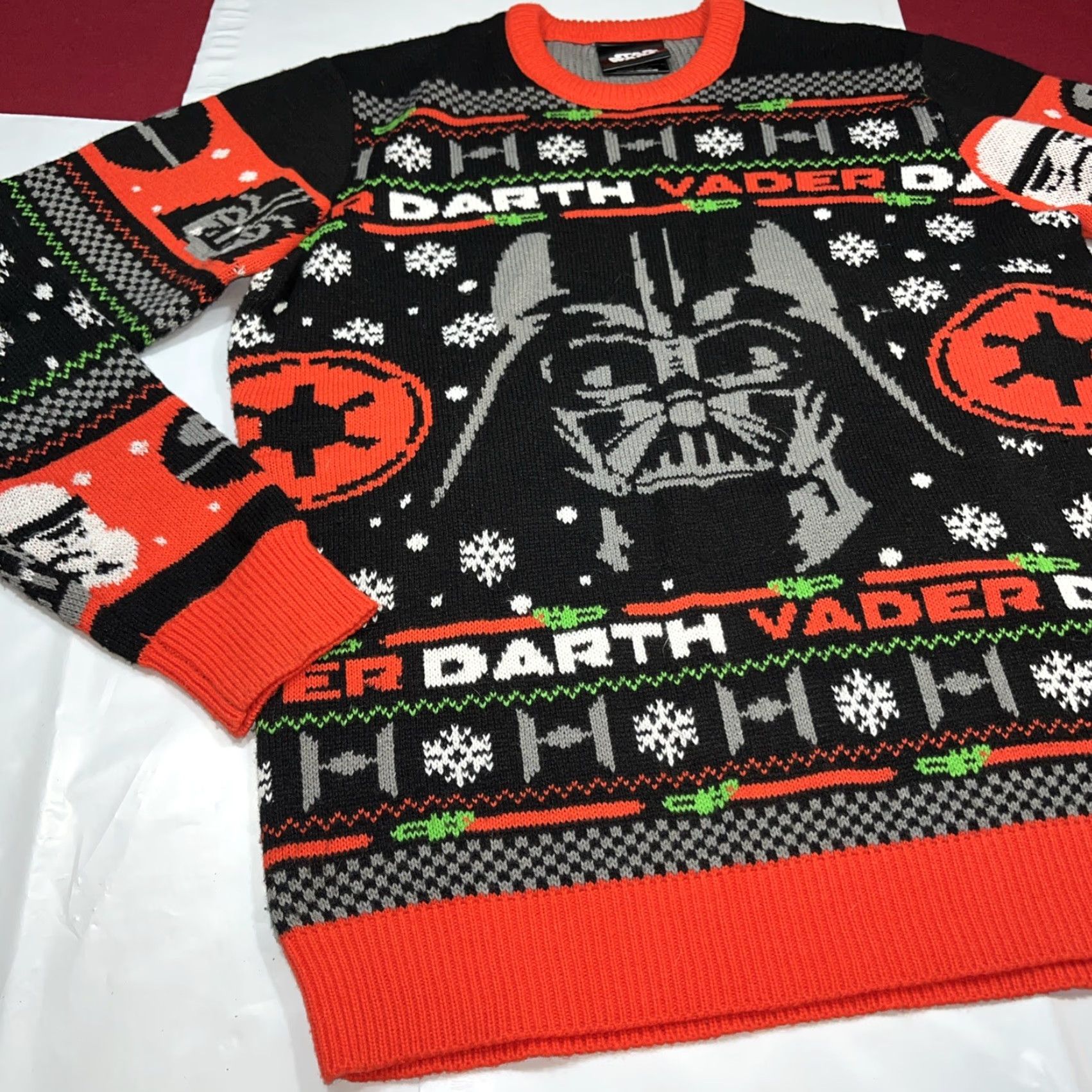 Star Wars Star Wars Darth Vader Holiday Sweater Men Large M Multicolor Knit Pullover Graphics Print Christmas Xmas Size US M / EU 48-50 / 2 - 2 Thumbnail