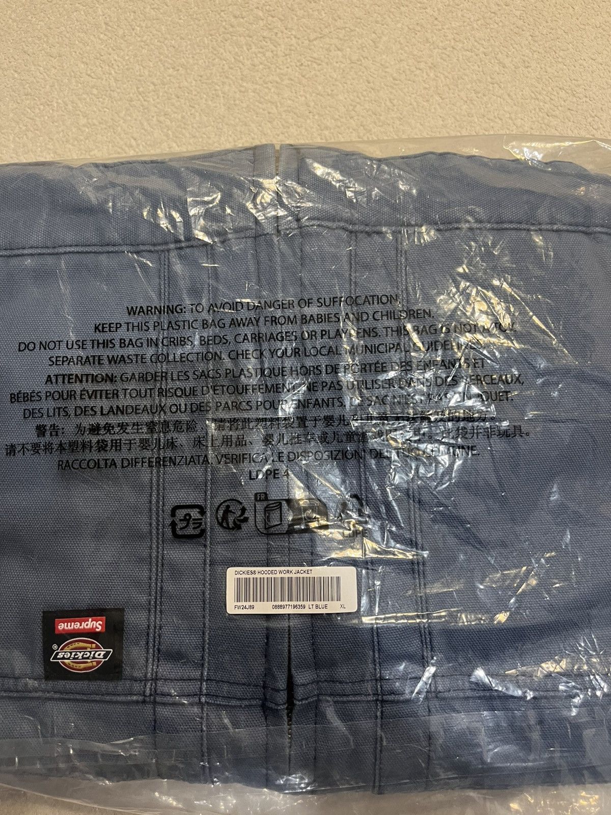 Dickies × Supreme Supreme Dickies Hooded Work Jacket Light Blue XL Size US XL / EU 56 / 4 - 6 Thumbnail
