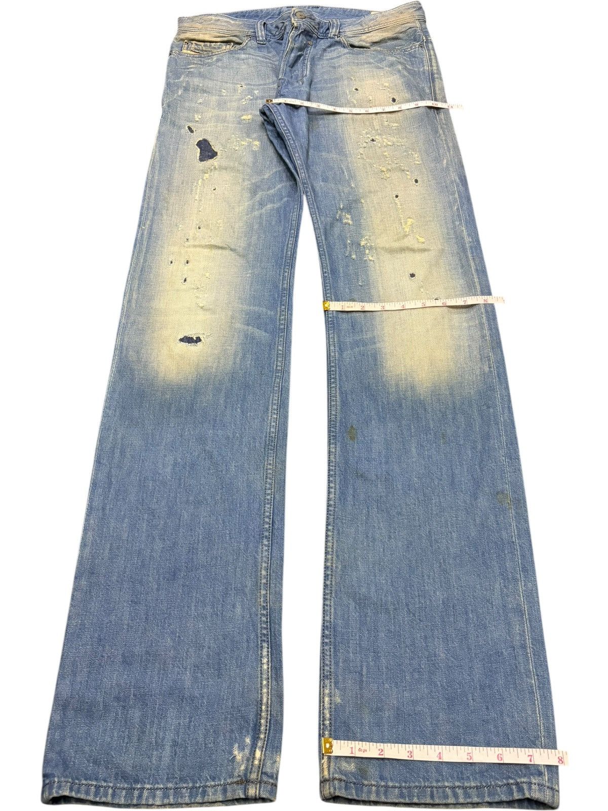 Diesel Vintage Italy Diesel Safado Mud Wash Distress Loose Jeans Size US 33 - 8 Thumbnail