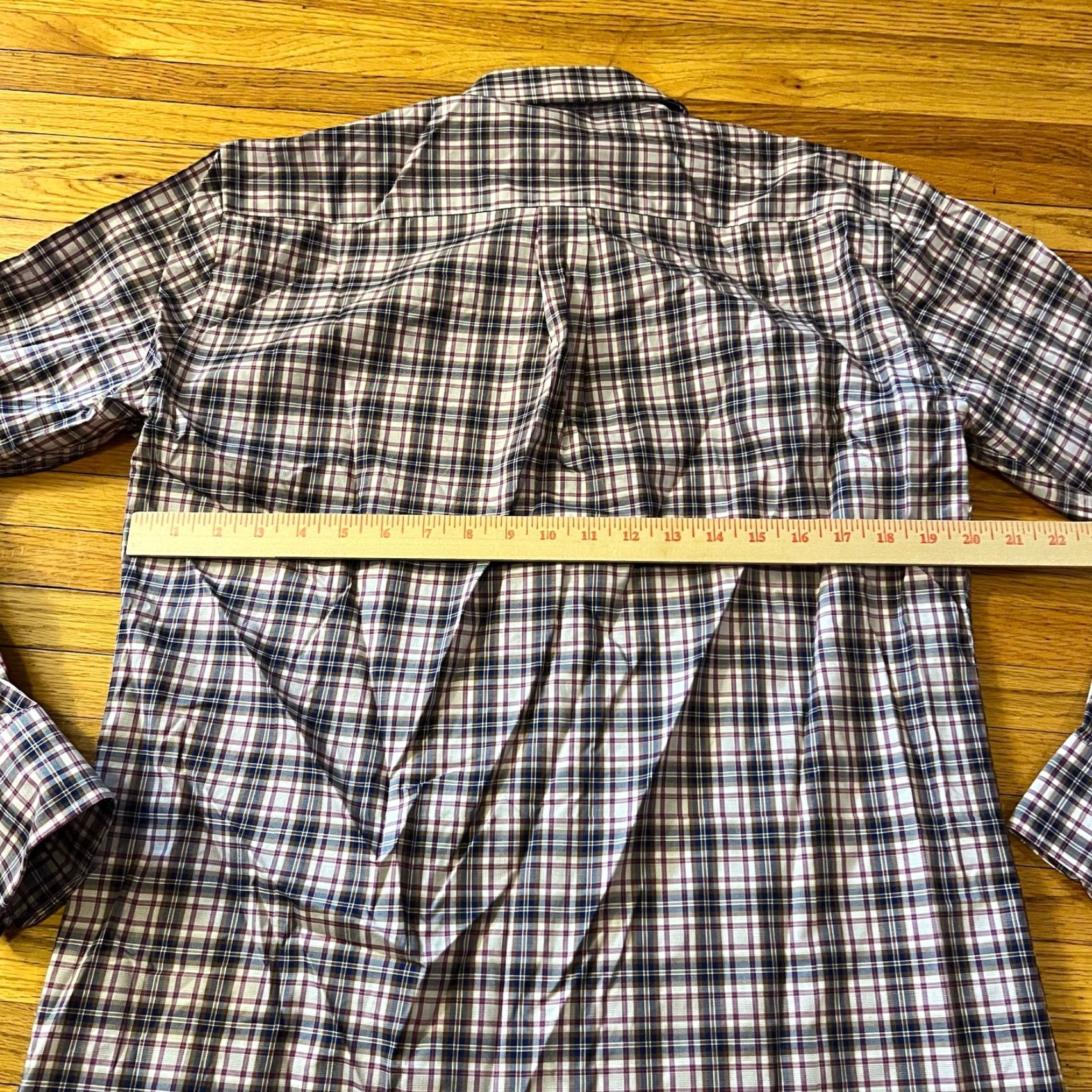 Peter Millar Peter Millar Shirt Mens Medium Plaid Long Sleeve Button Up Red Blue Size US M / EU 48-50 / 2 - 4 Thumbnail
