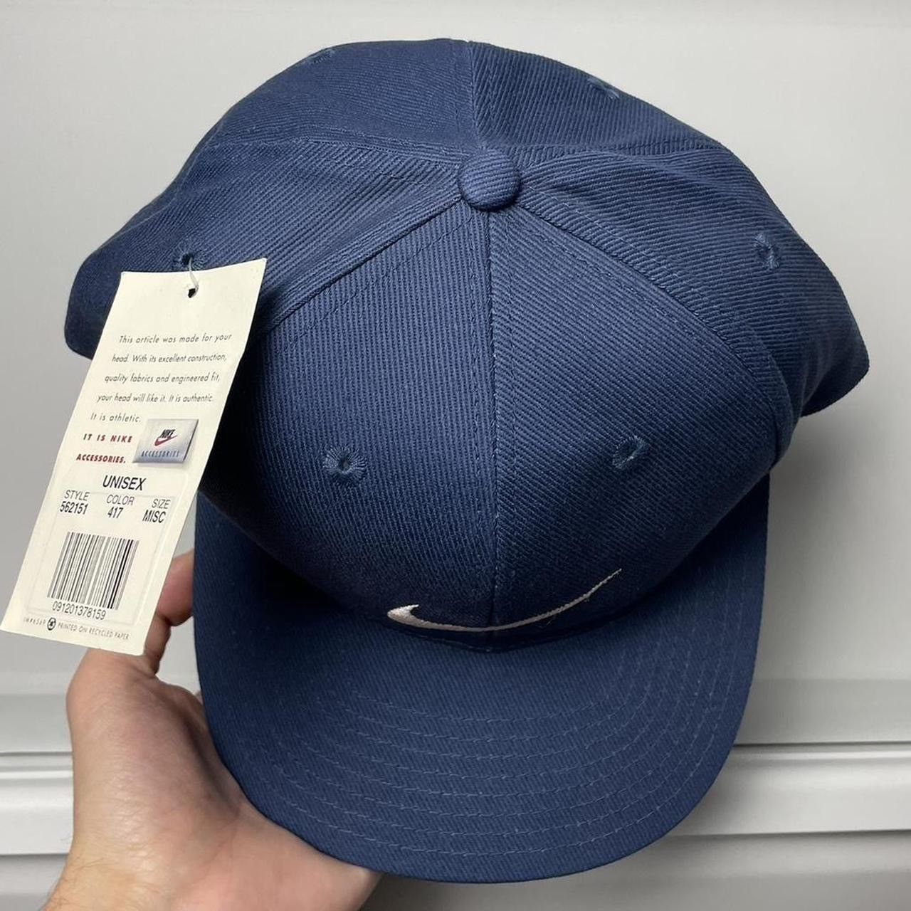 Nike Vintage Nike Hat NWT Navy Blue Adjustable 90s Snapback Size ONE SIZE - 7 Thumbnail