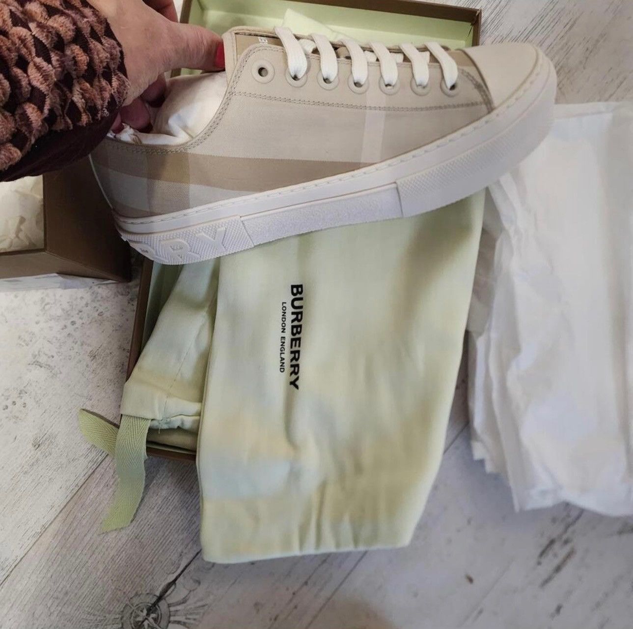 Burberry Burberry Jack Vintage Check Platform Low Top Sneakers NWT Size US 11 / IT 41 - 7 Thumbnail