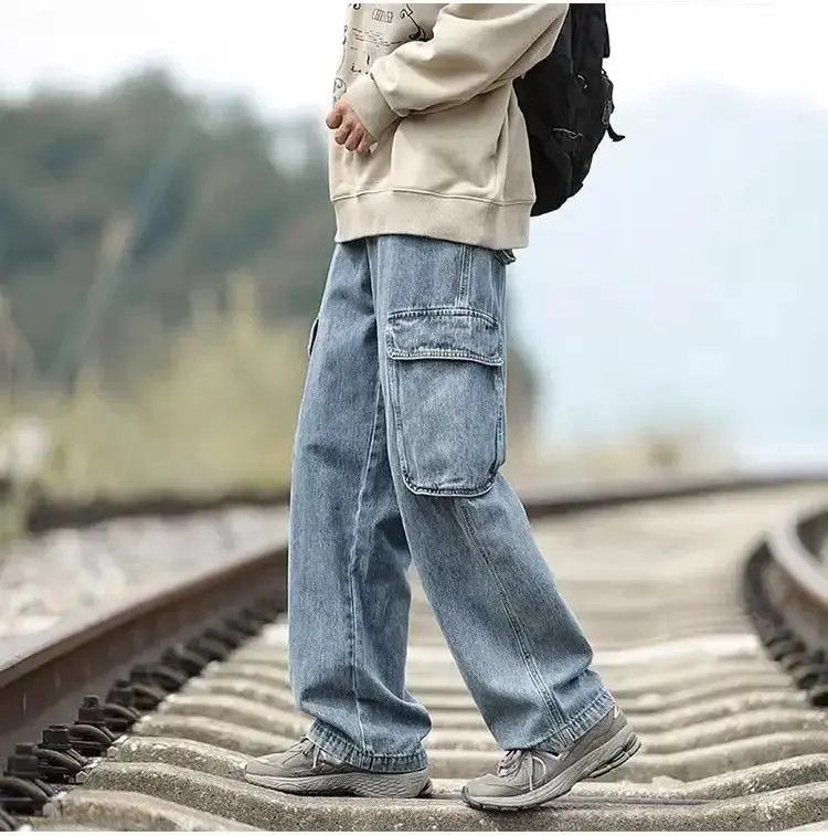 Japanese Brand Loose vintage multi pocket jeans Size US 32 / EU 48 - 4 Thumbnail