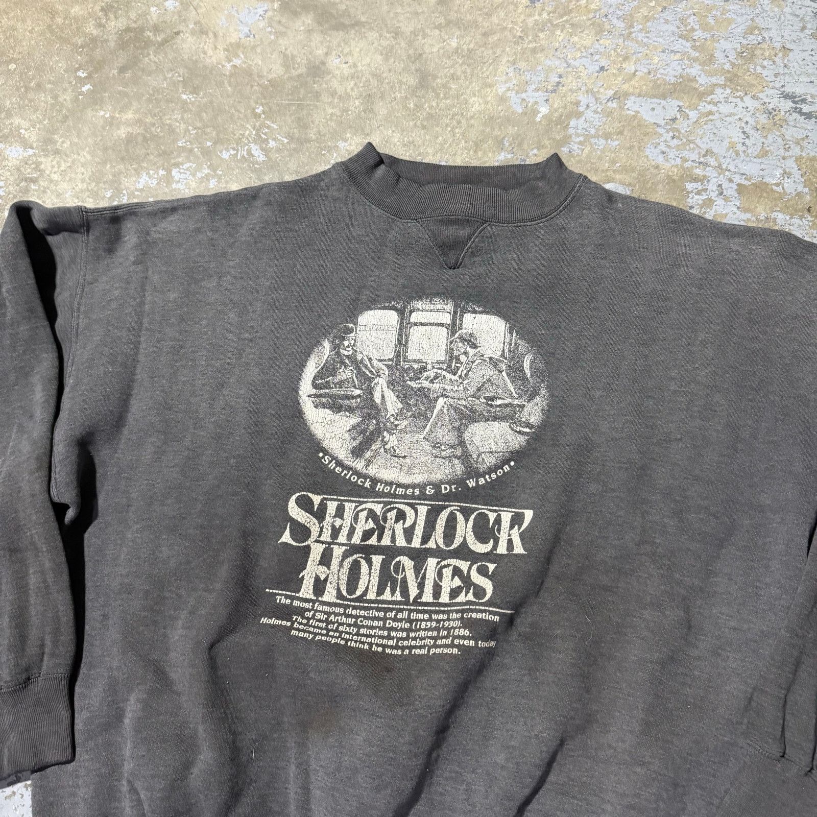 Vintage Vintage 90’s Sherlock Holmes Crewneck XL Size US XL / EU 56 / 4 - 1 Thumbnail