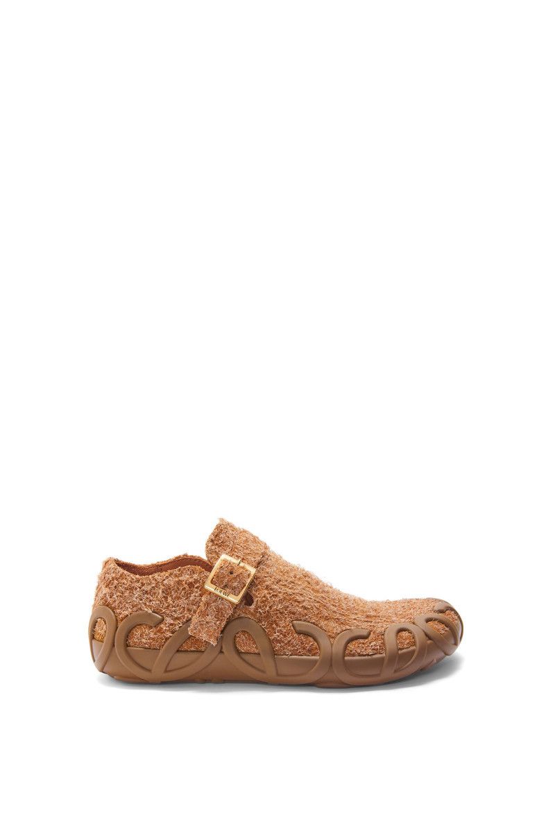 Loewe o1in1g0426 Rise Loafers in Brushed Suede in Tan Size US 9 / IT 39 - 1 Thumbnail