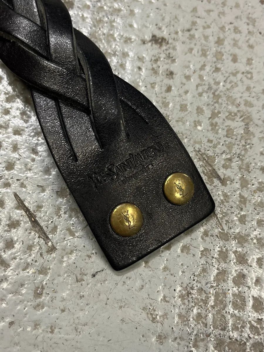 Saint Laurent Paris Saint Laurent Black Leather Bracelet Size ONE SIZE - 9 Thumbnail