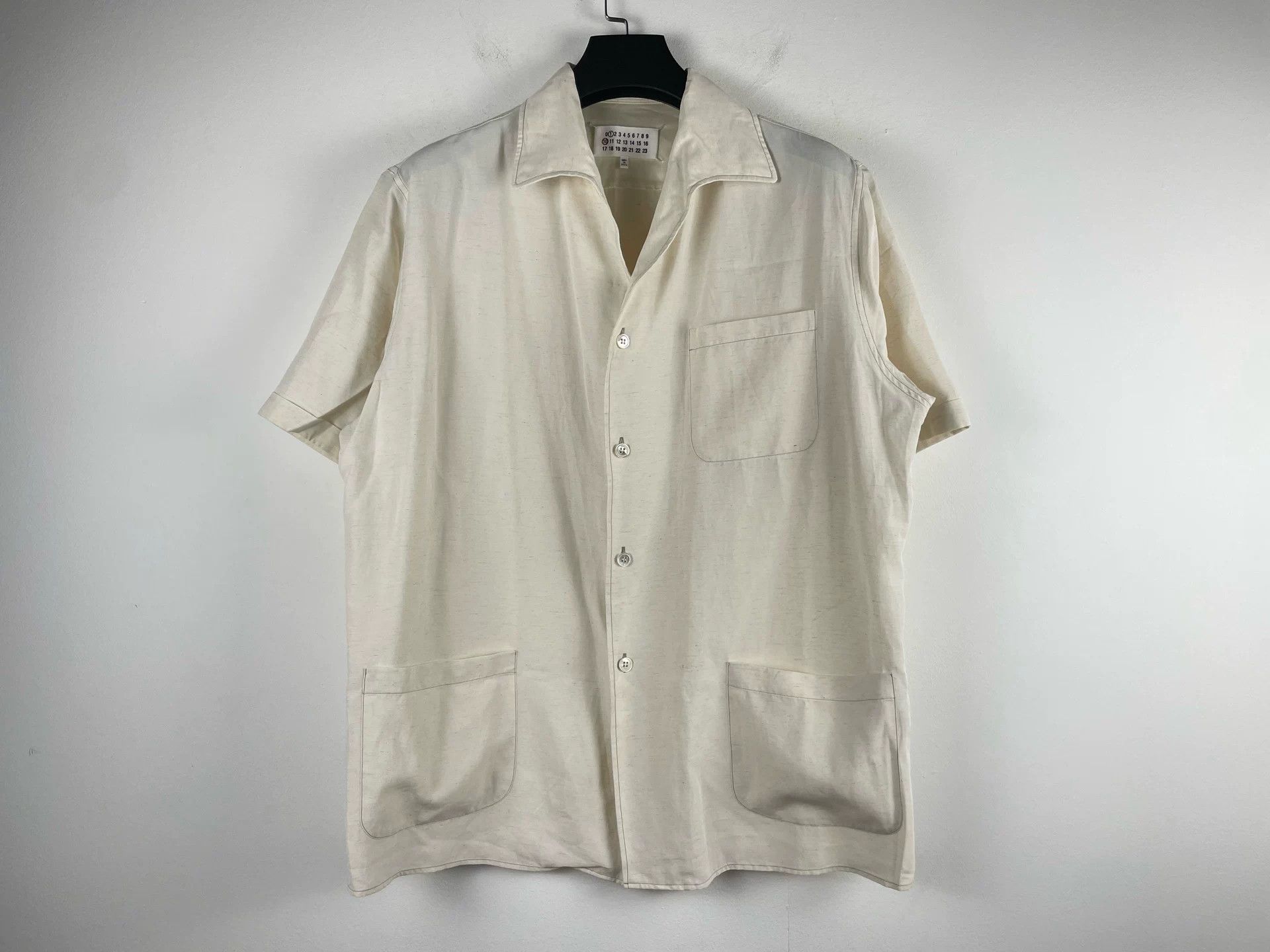 Maison Margiela Maison Margiela White Short-Sleeve Button-Up Size US M / EU 48-50 / 2 - 1 Thumbnail