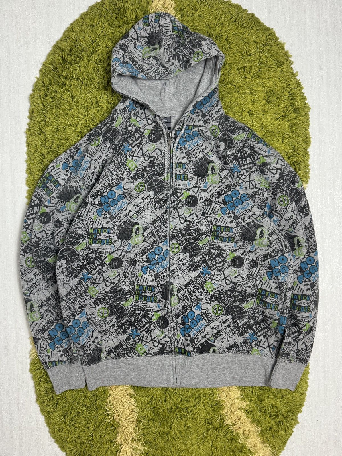 No Fear × Vintage 💥No Fear Hoodie Logo Hype Rare Size US L / EU 52-54 / 3 - 1 Thumbnail