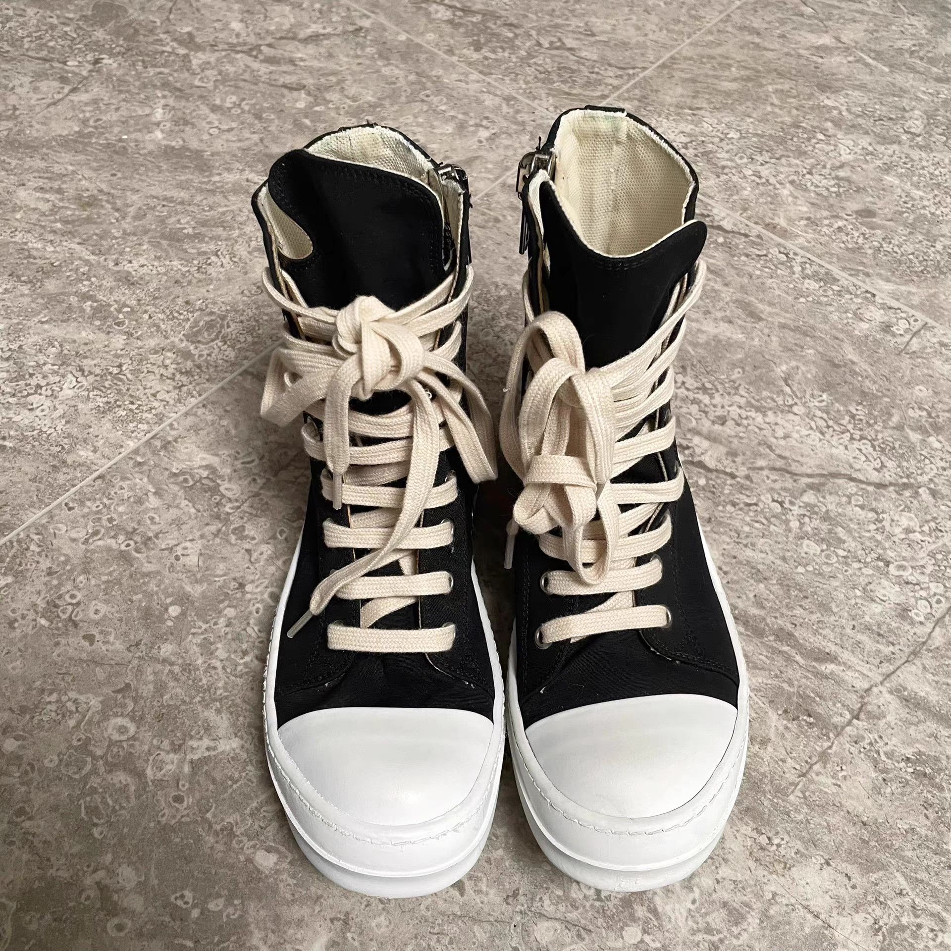 Rick Owens Rick Owens RO Canvas High-Top Sneakers (No Box) Size US 6 / IT 36 - 1 Thumbnail