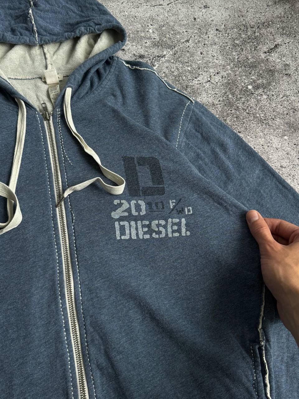 Diesel Vintage Diesel Y2K Avant Garde cotton zip hoodie Size US L / EU 52-54 / 3 - 6 Thumbnail