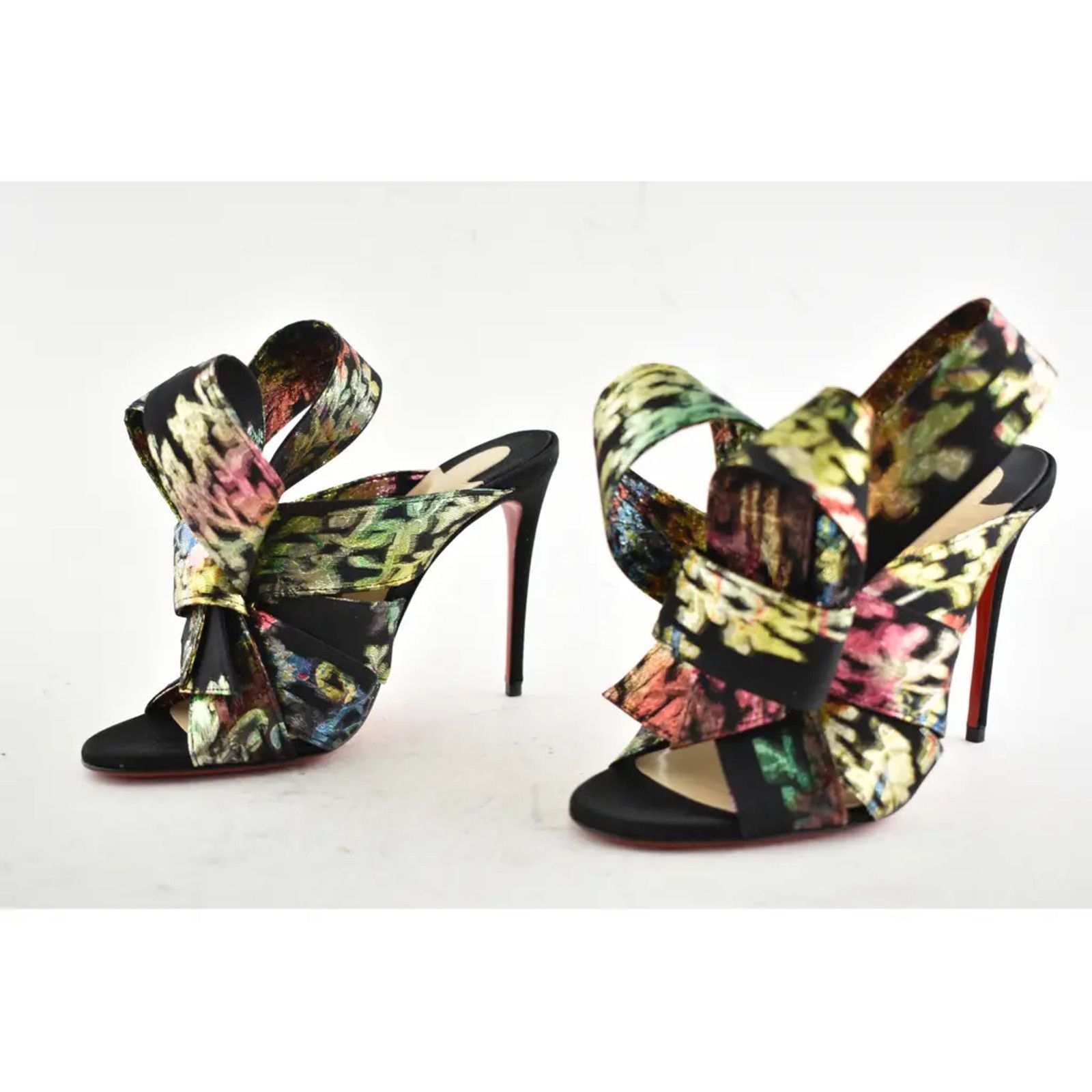 Christian Louboutin Samouraissa 100 Black Backless Sandal Mule Heel Pump 36.5 Size US 6.5 / IT 36.5 - 7 Thumbnail