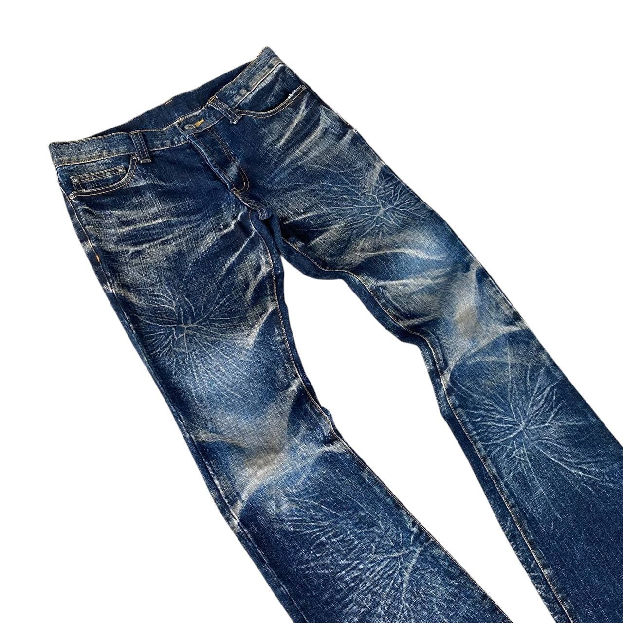 Japanese Brand FLARED STARBURST WASH BY MODERN LOVERS RUSTY GHOSTCLAW MARK Size US 28 / EU 44 - 9 Thumbnail