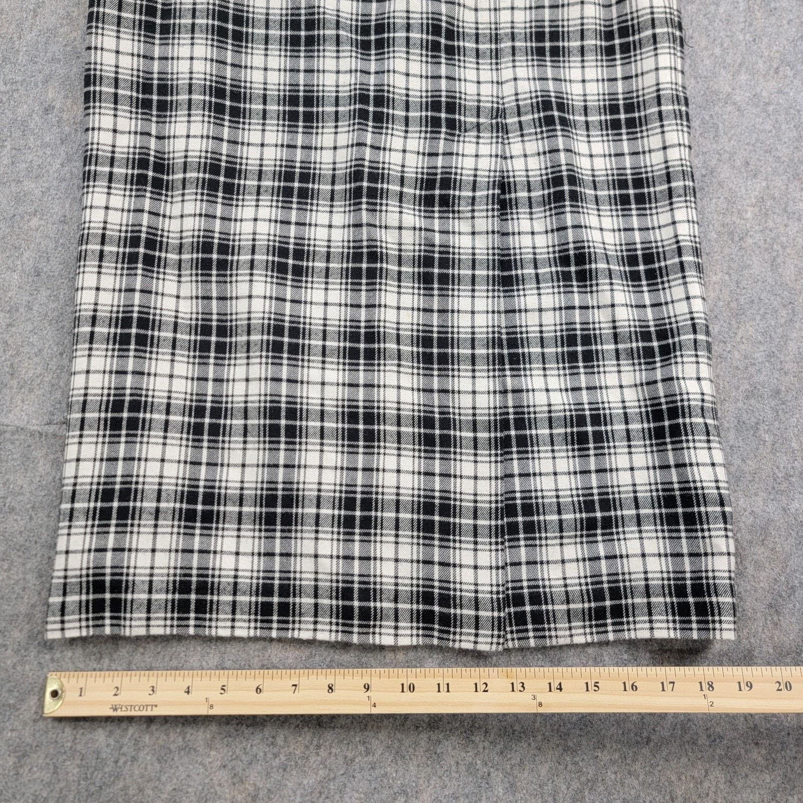 Vintage Stonebridge Y2K Plaid Check Maxi Pencil Skirt Front Slit Size 28" / US 6 / IT 42 - 6 Thumbnail