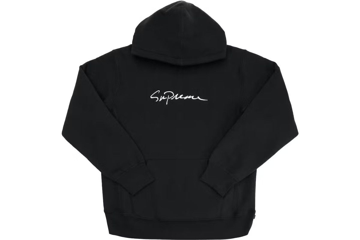 image of Supreme Classic Script Logo Hoodie in Black, Men's (Size XL)