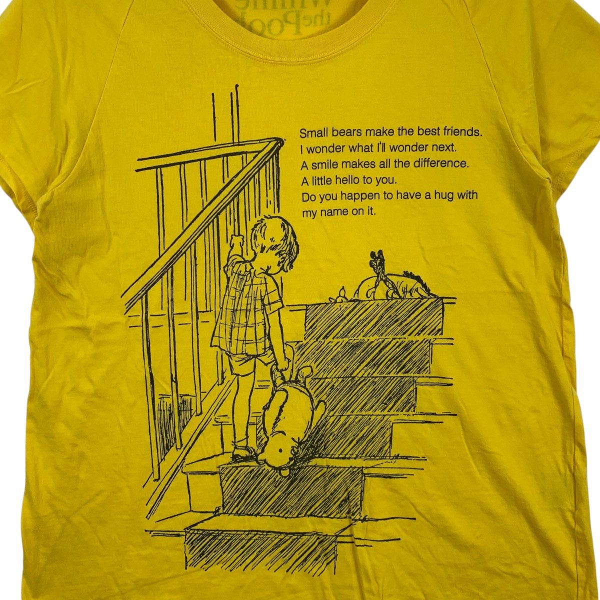 Disney × Zucca ZUCCA X DISNEY WinnieThe Pooh Cartoon Big Logo T-Shirt Size M / US 6-8 / IT 42-44 - 3 Thumbnail