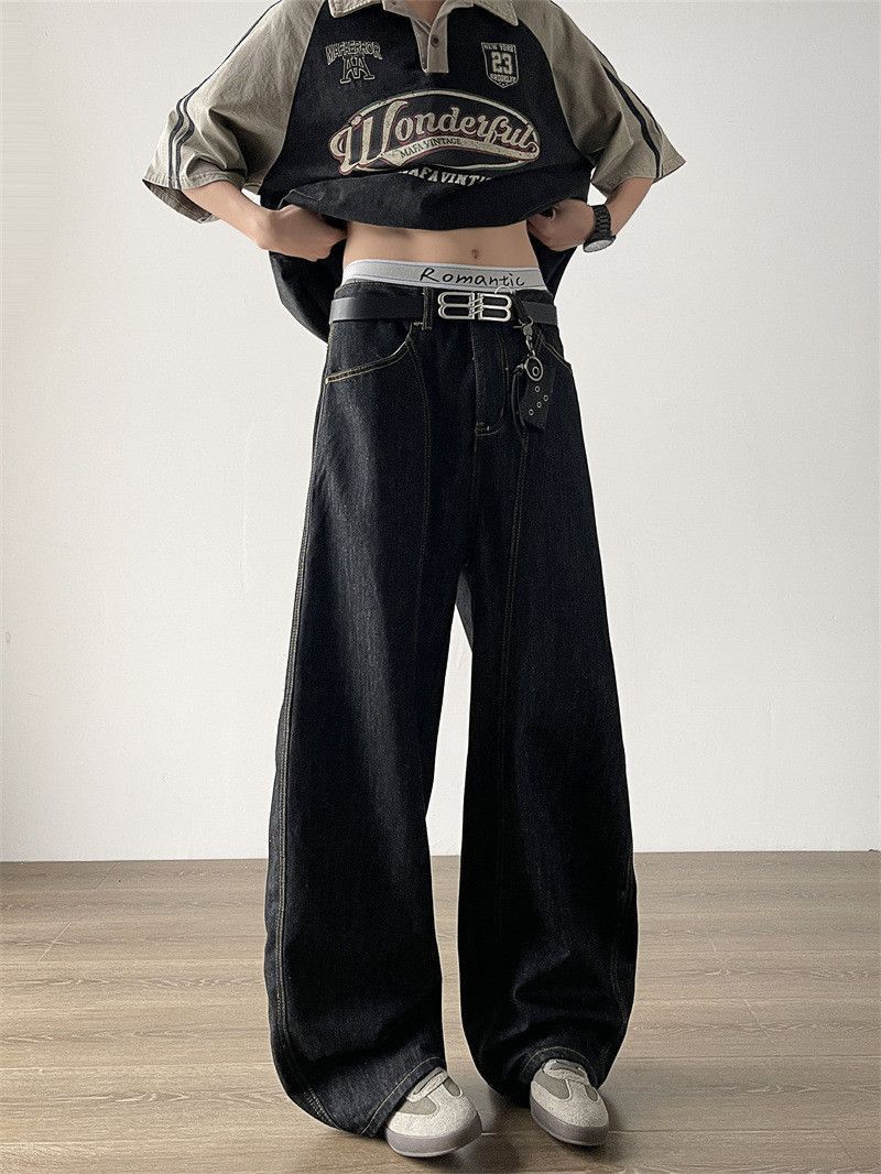 Japanese Brand Retro loose wide leg slightly flared jeans Size US 32 / EU 48 - 4 Thumbnail