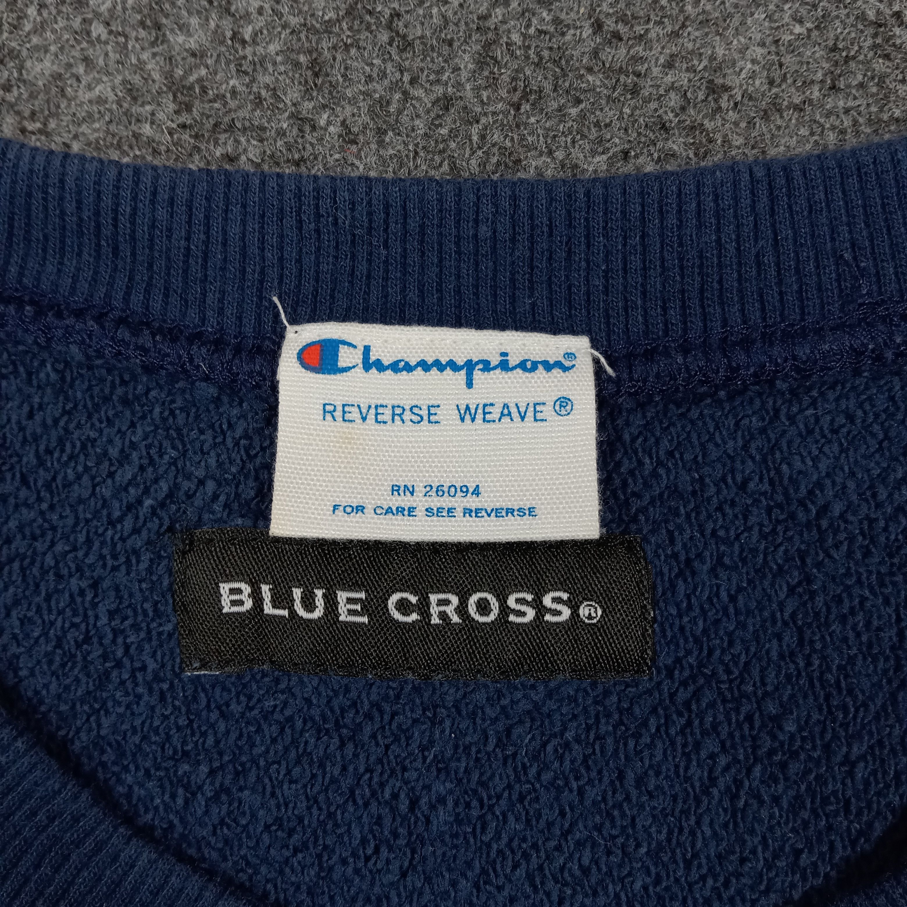 Champion Rare Vintage Blue Cross x Champion Sweatshirt C279N15 Size US S / EU 44-46 / 1 - 4 Thumbnail