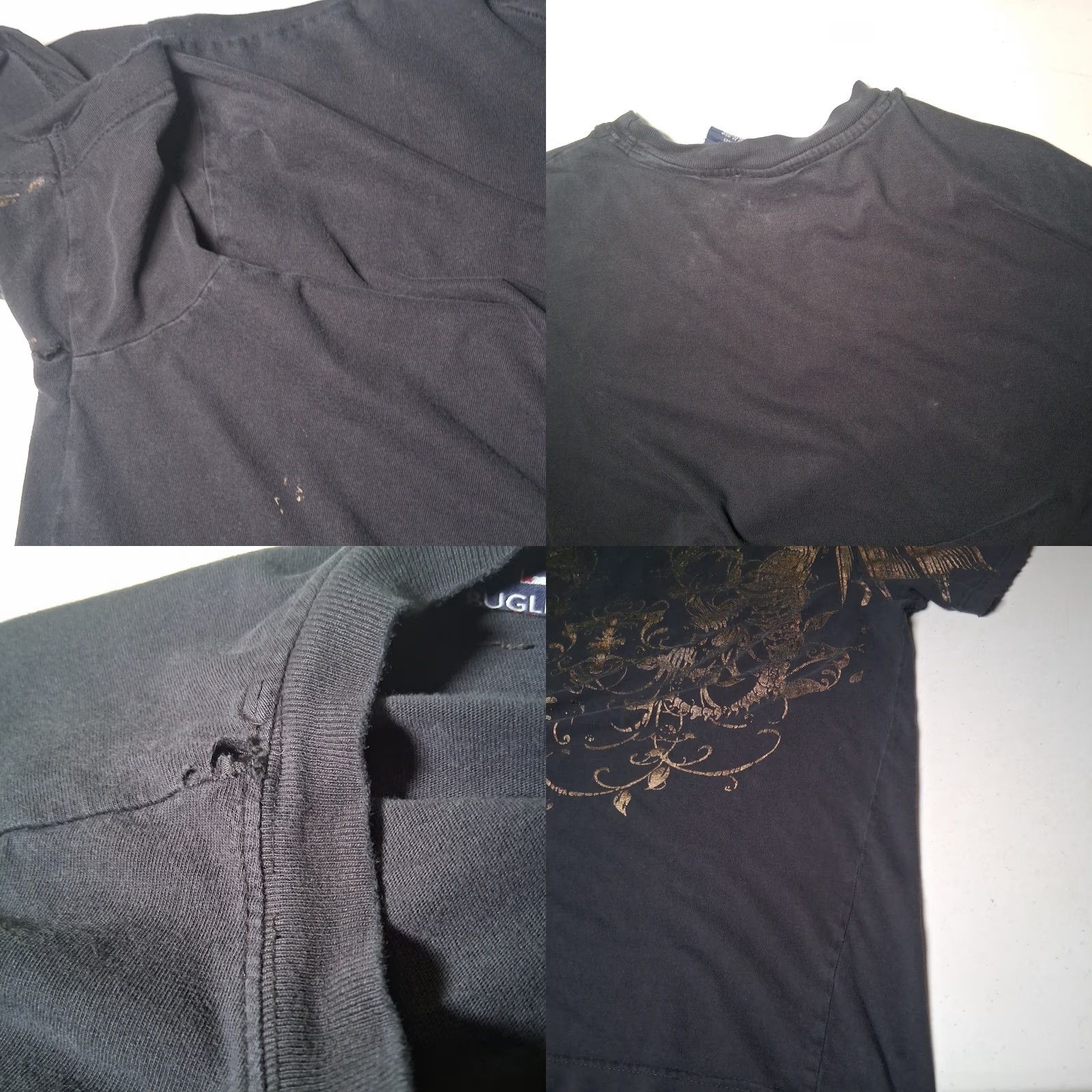 Bugle Boy VINTAGE Bugle Boy Shirt Men M Black Dragon Skeleton Distressed Y2K Graphic T Size US M / EU 48-50 / 2 - 9 Thumbnail