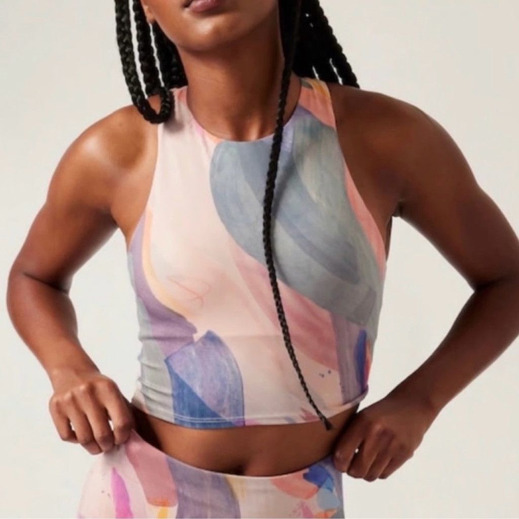 Athleta Athleta Womens Conscious Crop High Neck Racerback Tank Size XS / US 0-2 / IT 36-38 - 1 Thumbnail