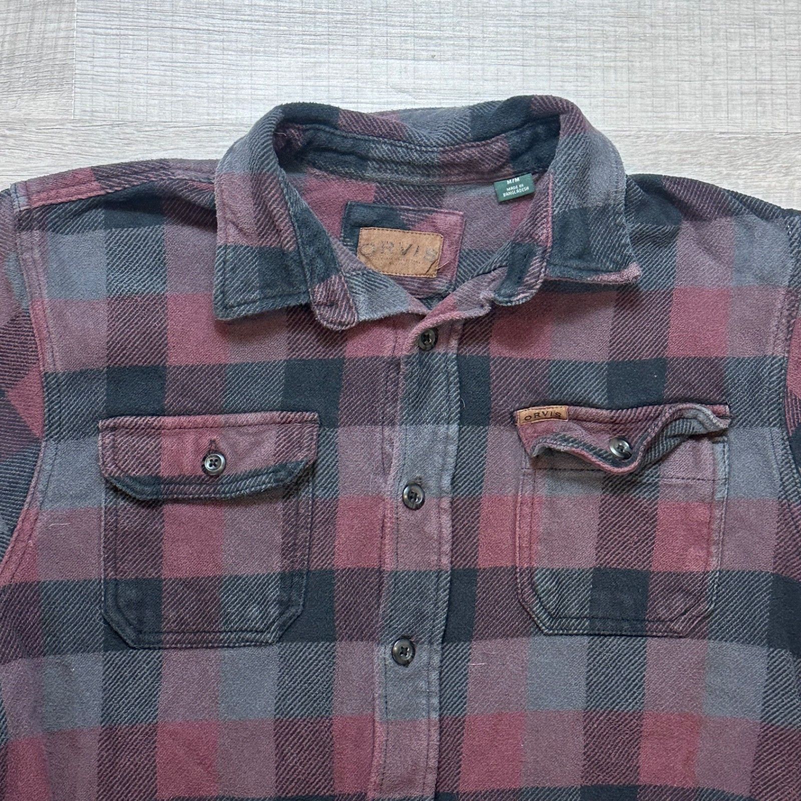 Orvis Orvis Big Bear Heavy Flannel Plaid Shacket Mens Medium Size US M / EU 48-50 / 2 - 5 Thumbnail