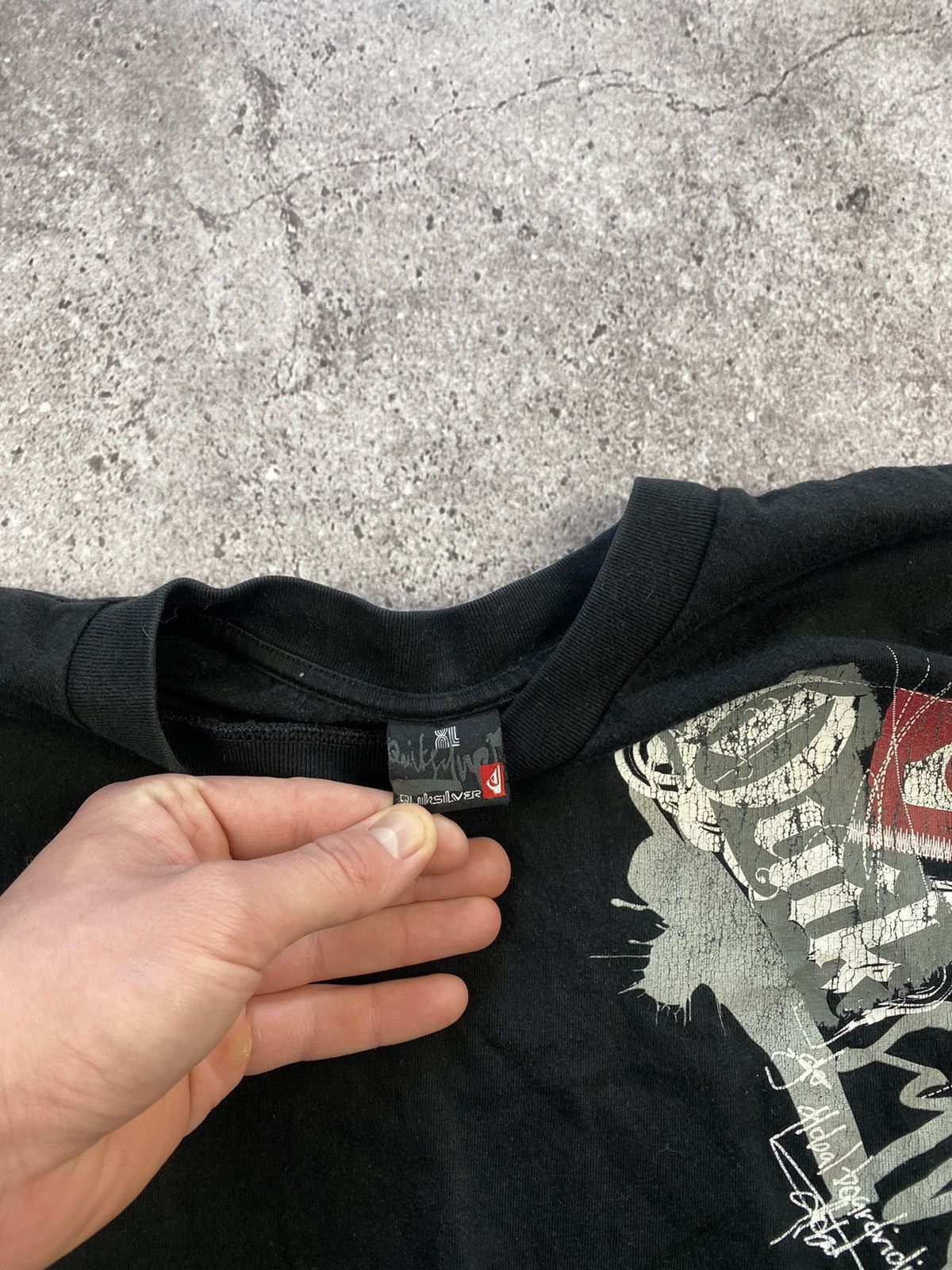 Quiksilver × Vintage QUIKSILVER Y2K CRAZY BLACK SURF SKATER LONGSLEEVE Size US L / EU 52-54 / 3 - 5 Thumbnail