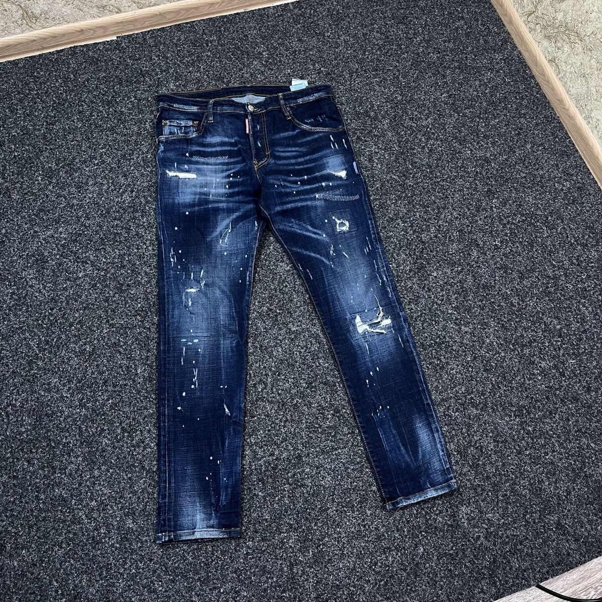 image of Dsquared2 Tidy Biker Jeans in Blue, Men's (Size 32)