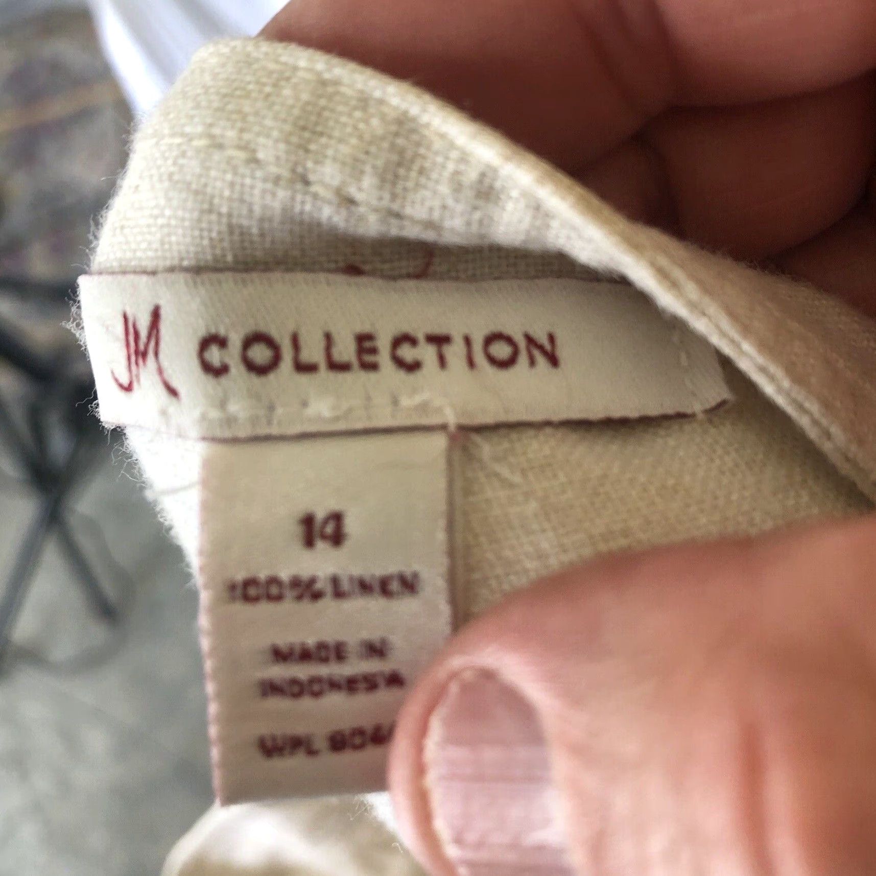JM Collection M Collection Skirt Womens 14 Linen Beige Knee Length A-Line Pockets Bohemian All Seasons Casual Travel Womens Size 36" / US 14 / IT 50 - 7 Thumbnail