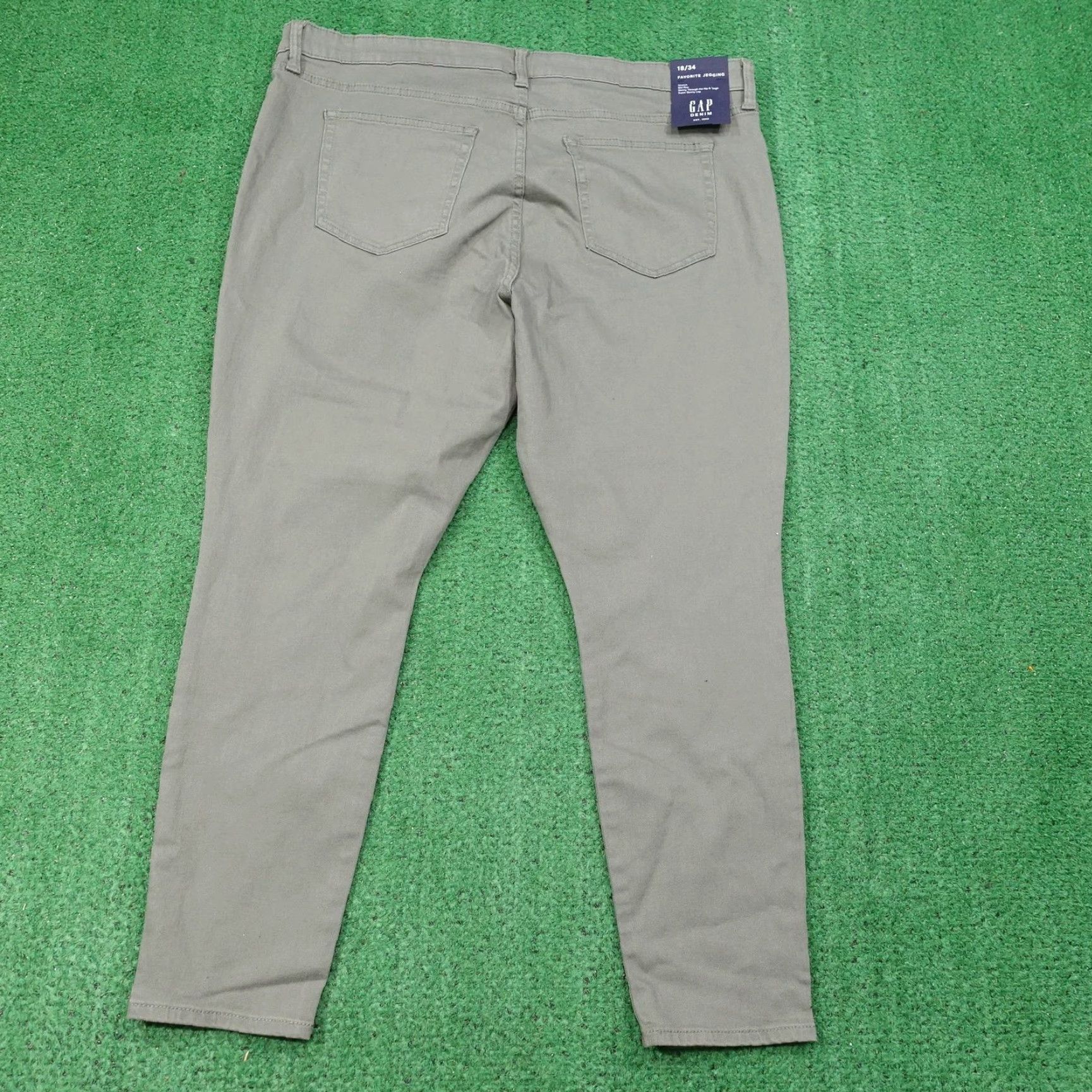 Gap Gap Favorite Jegging Pants Womens 18/34 Green Mid Rise Stretch Denim Size 40" / US 18 - 6 Thumbnail