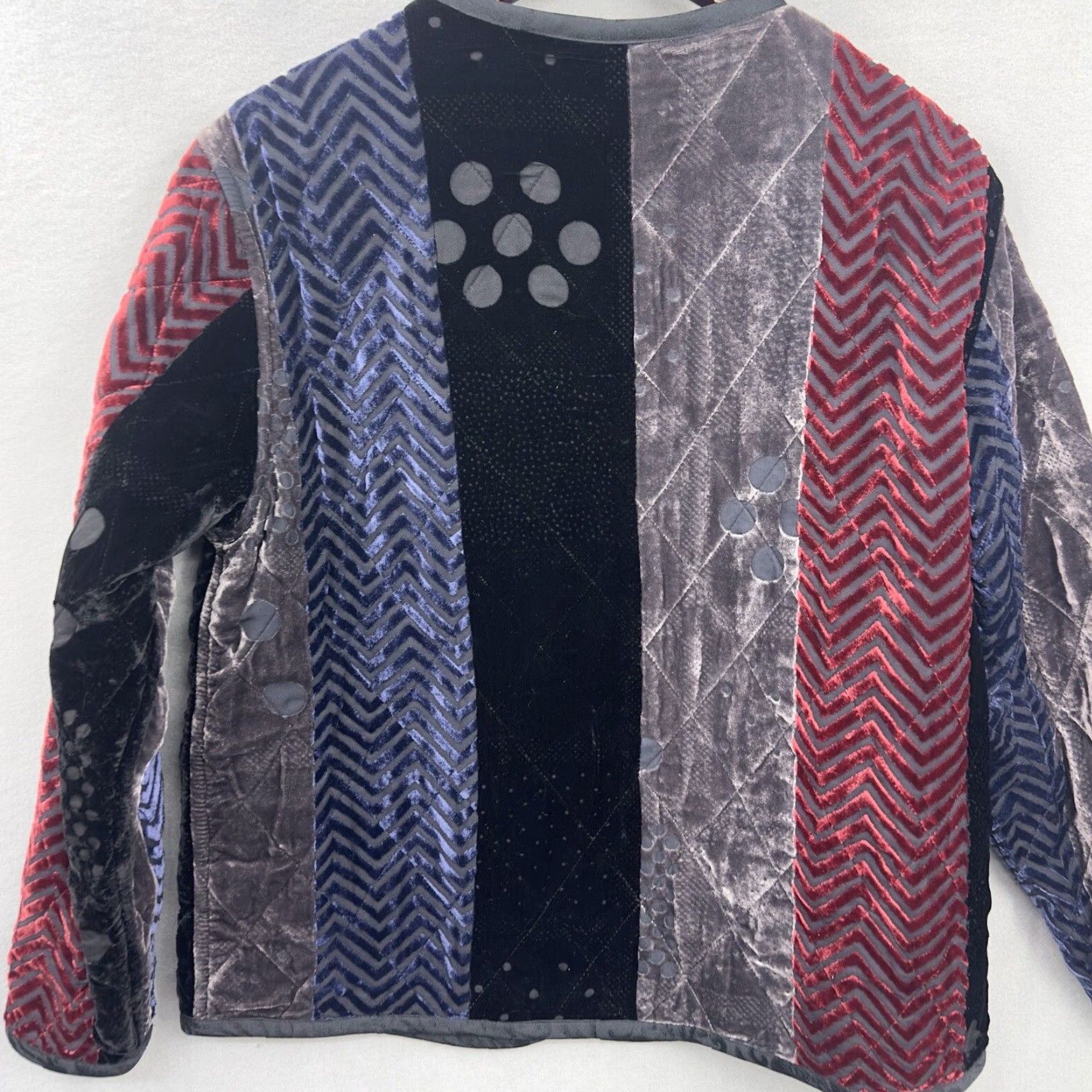 Vintage VINTAGE Koos Of Course Jacket Womens Small Patchwork Silk Blend Boho Cottagecore y2k Size S / US 4 / IT 40 - 2 Thumbnail