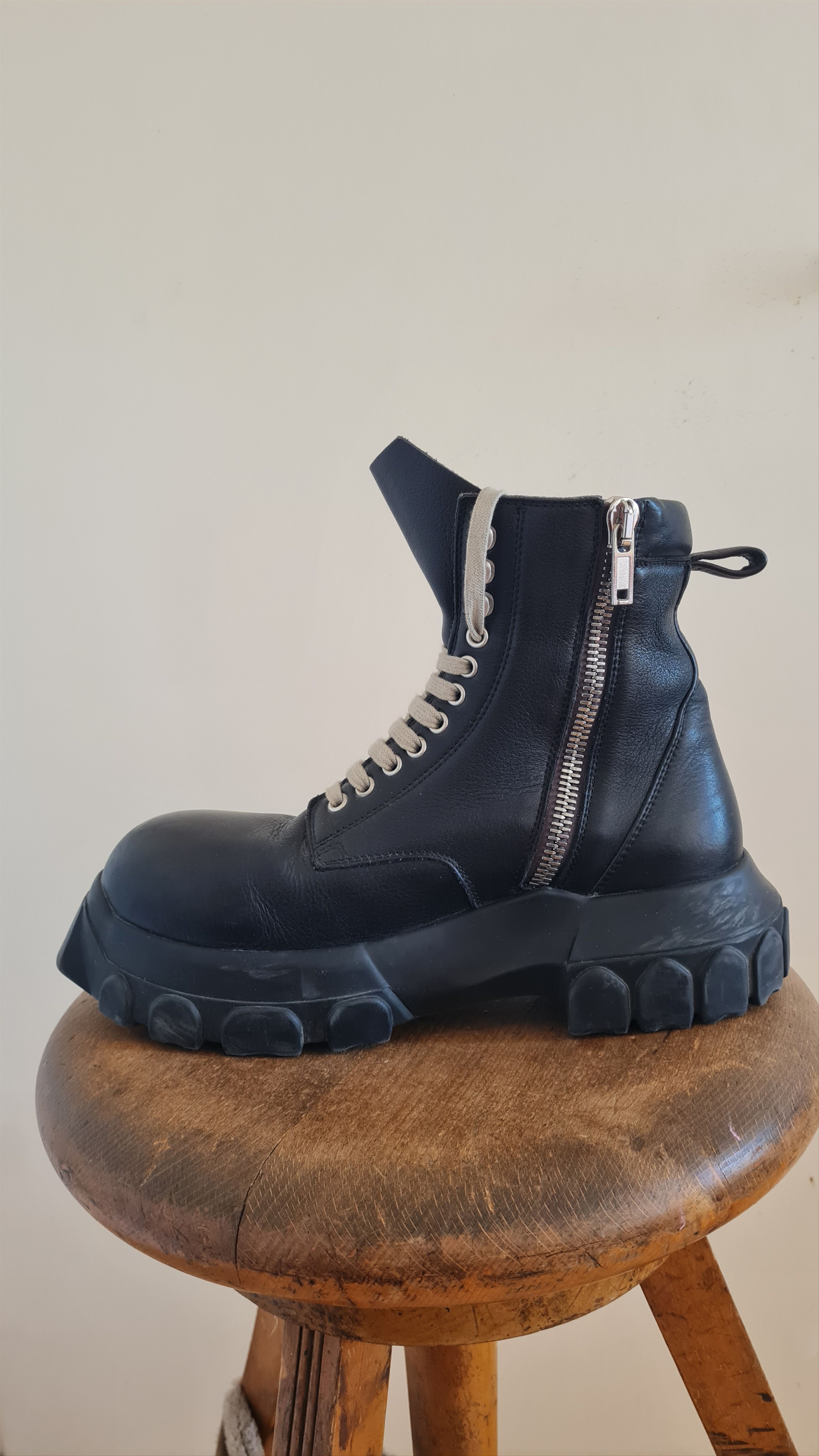 Rick Owens Mainline Rick Owens | Black Bozo Tractor Army Boots Size US 8 / EU 41 - 7 Thumbnail